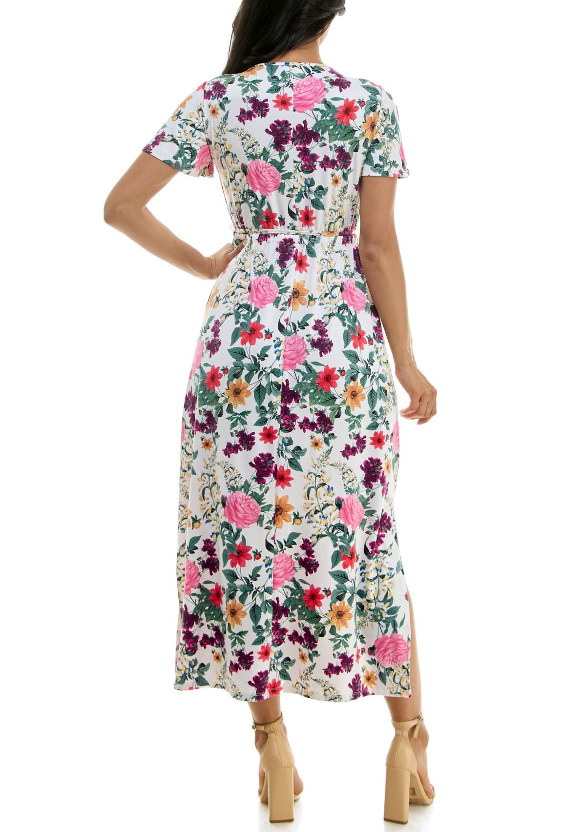 Flowy Flutter Sleeve Maxi Dress