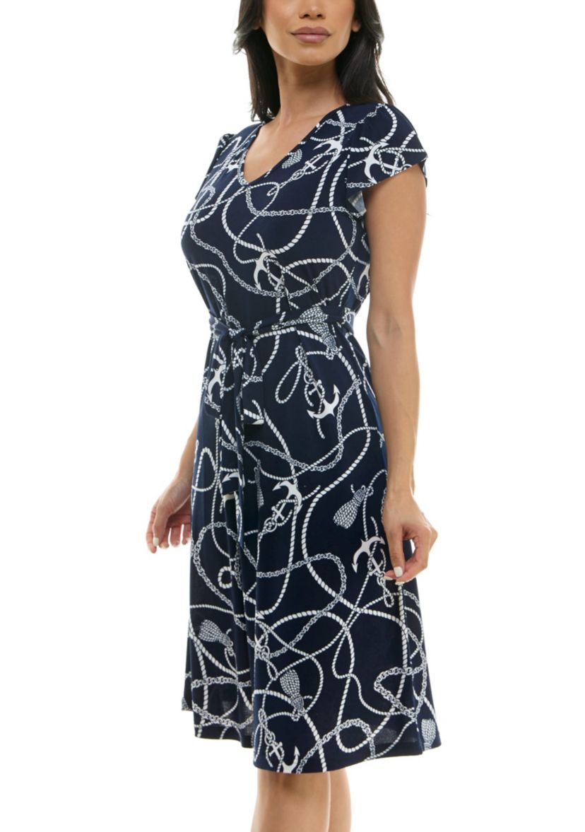 Sylvia Midi Dress With Self Sash