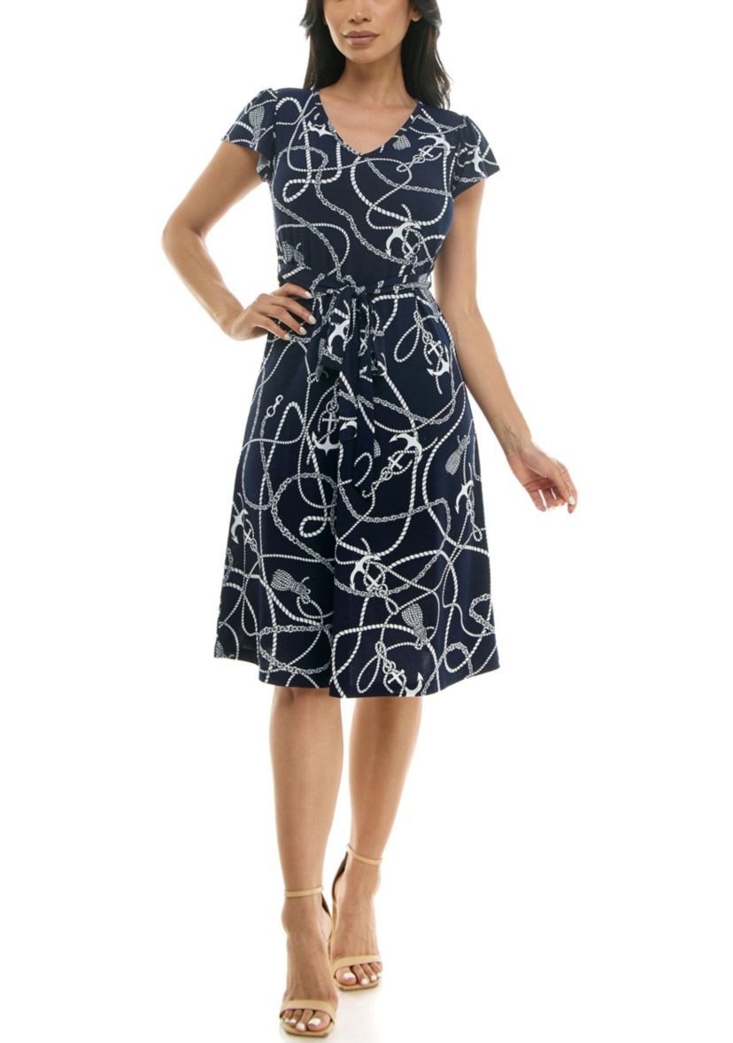 Sylvia Midi Dress With Self Sash