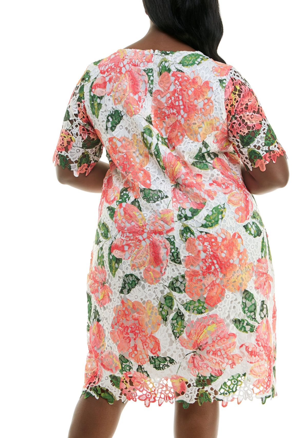 Floral Print Lace Dress