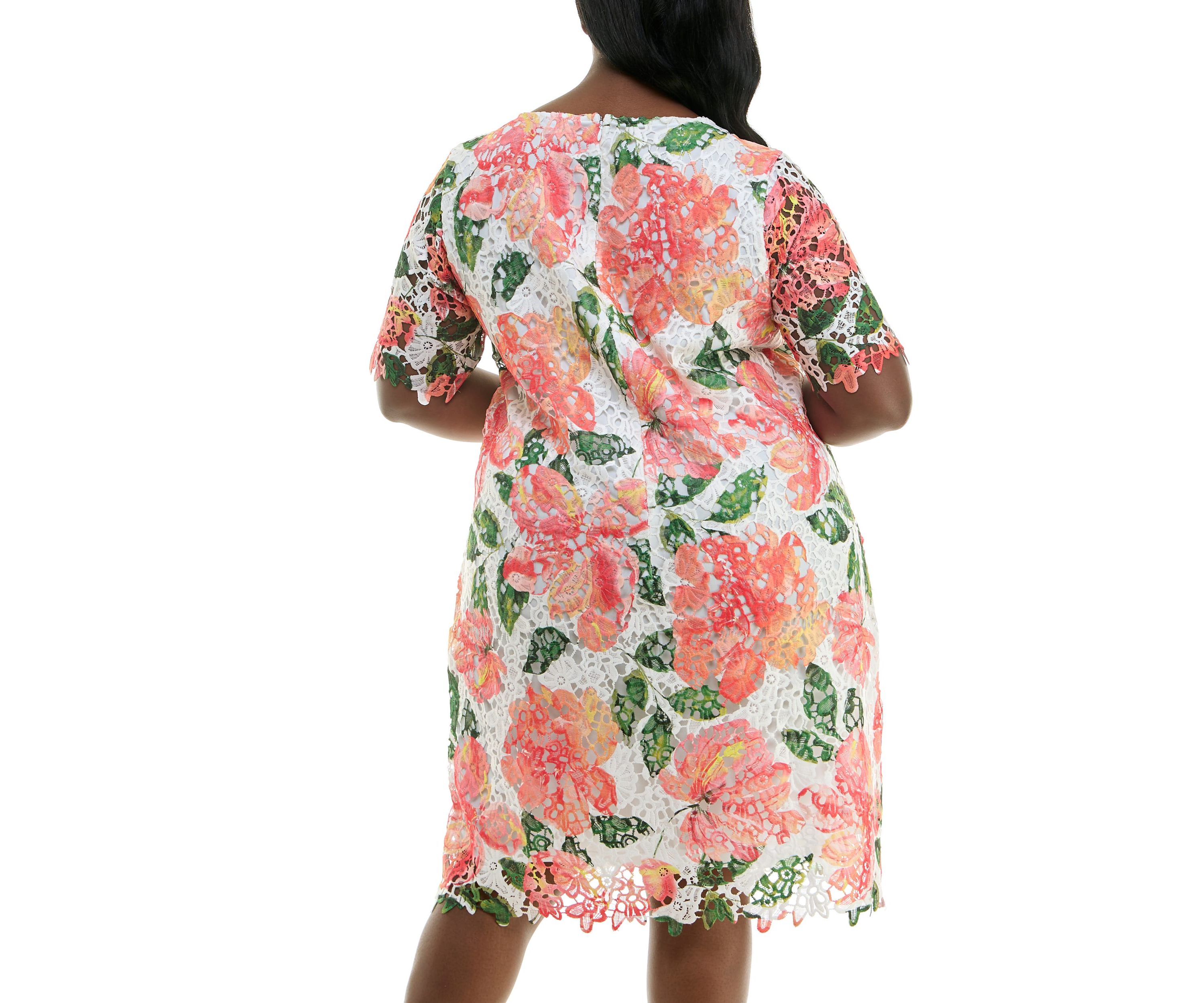 Floral Print Lace Dress