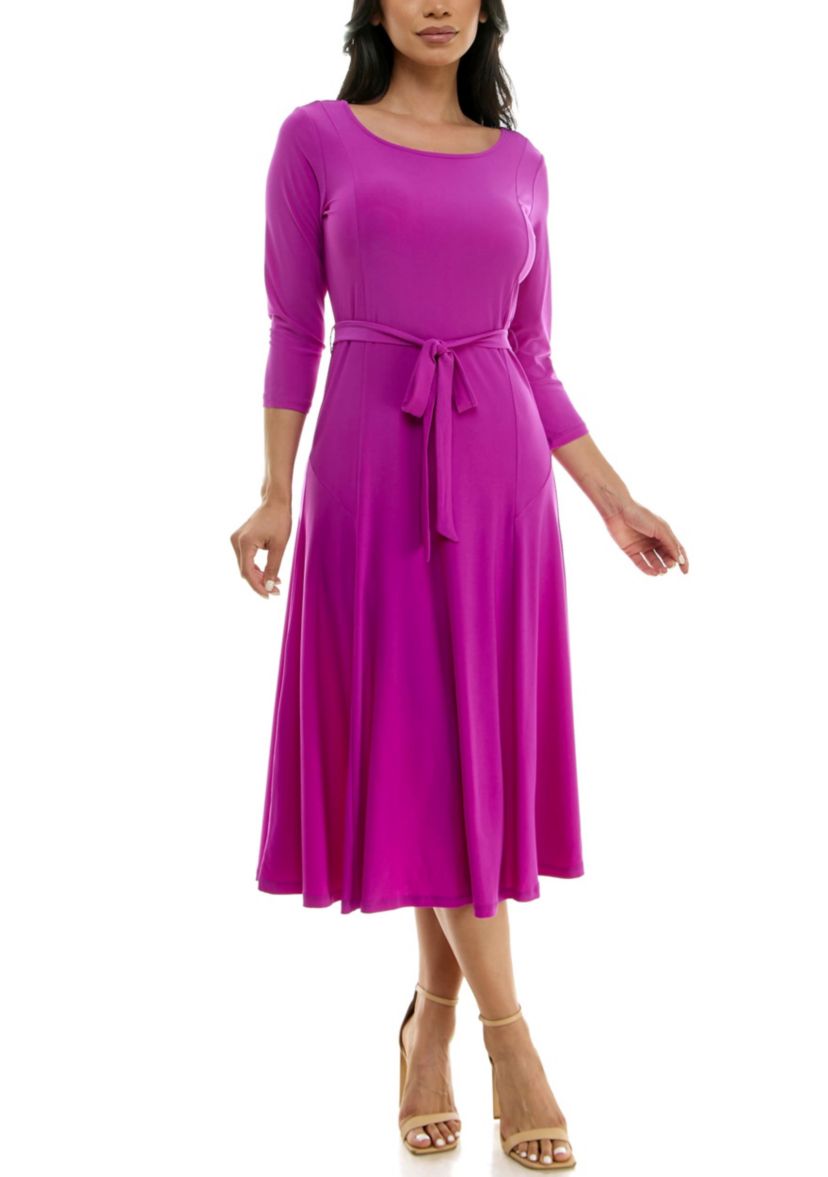 Midi Sylvia Dress With Belt