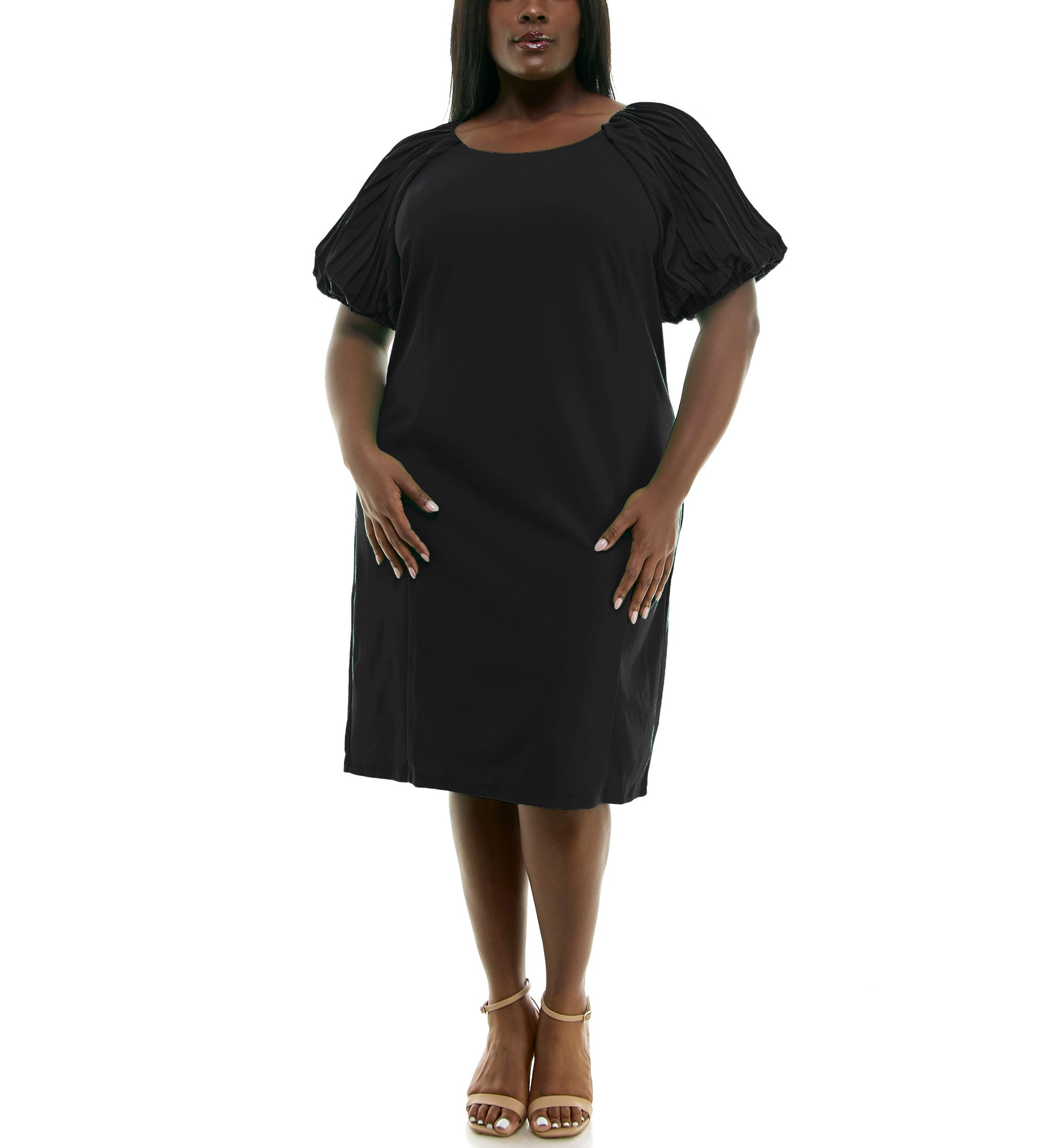 Puff Sleeve Sheath Dress