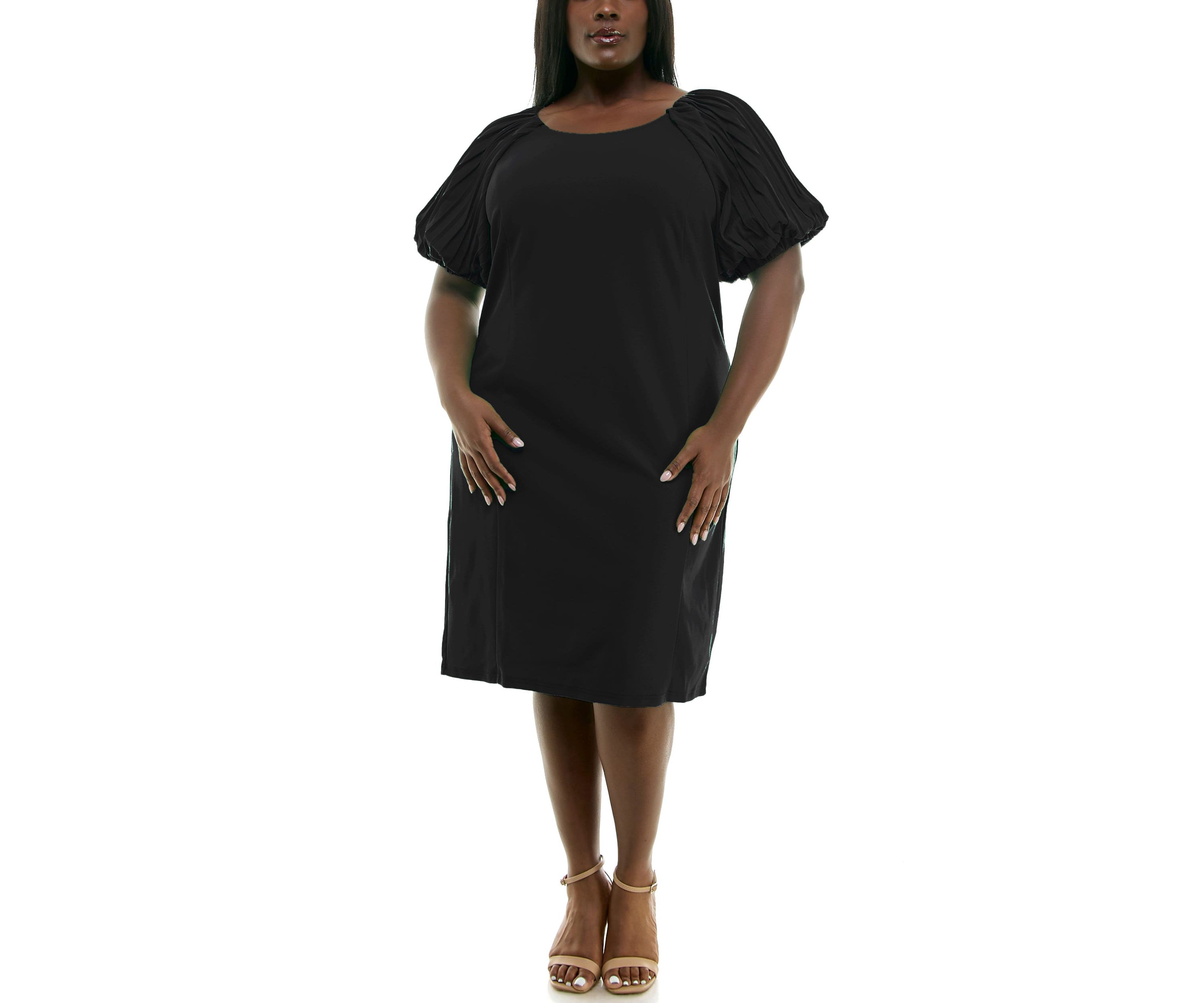 Puff Sleeve Sheath Dress