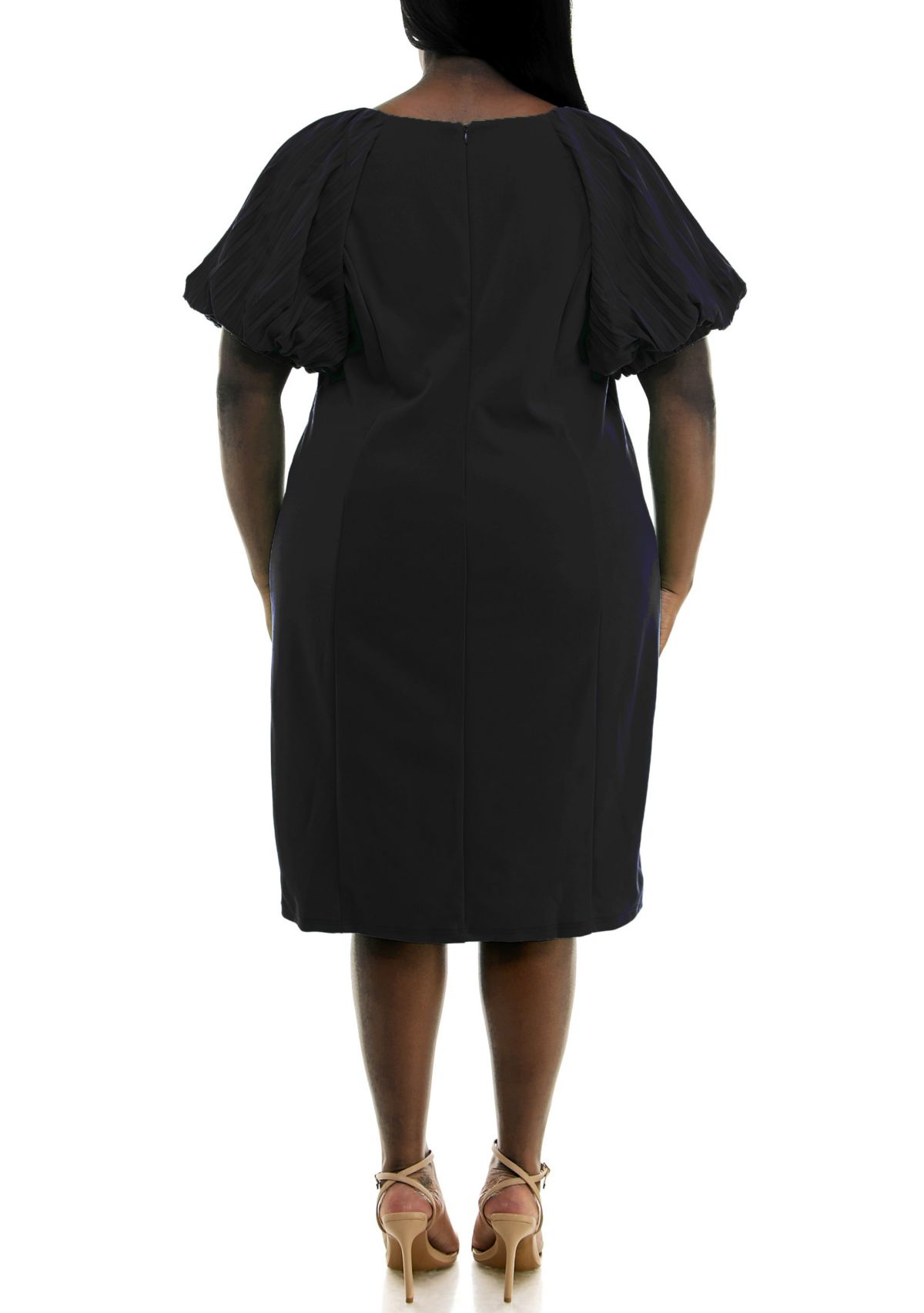 Puff Sleeve Sheath Dress