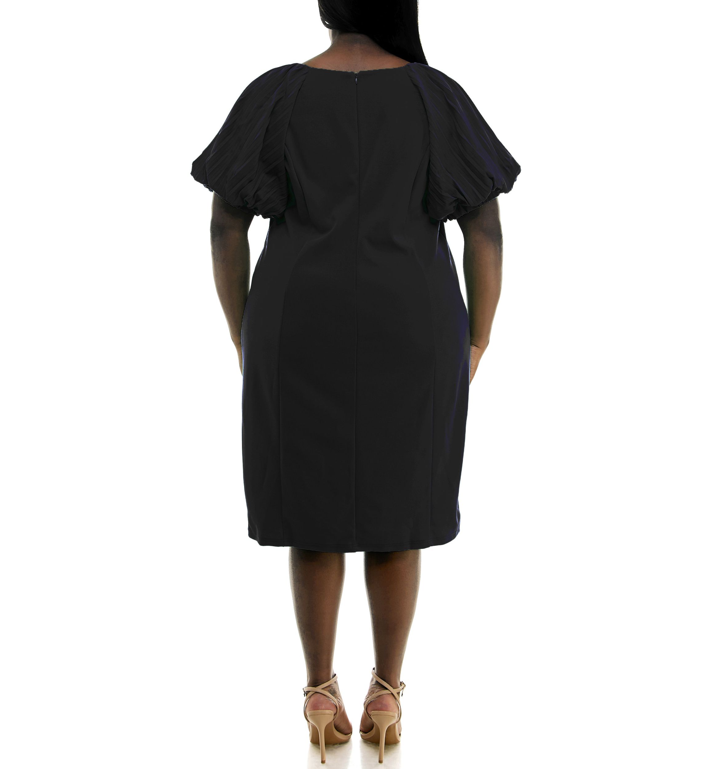 Puff Sleeve Sheath Dress