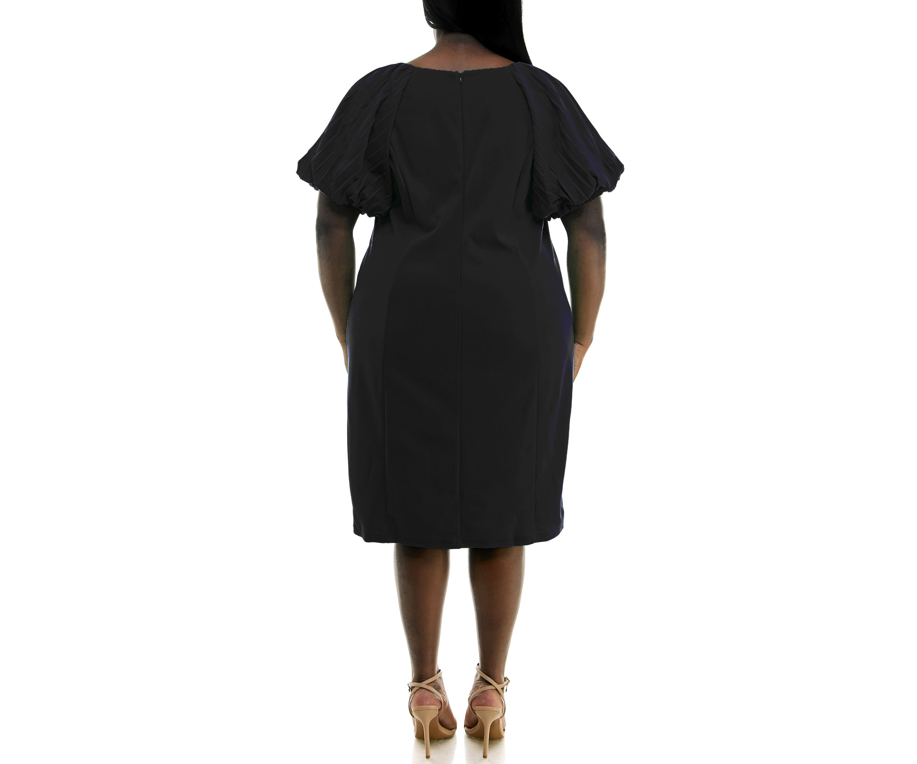 Puff Sleeve Sheath Dress