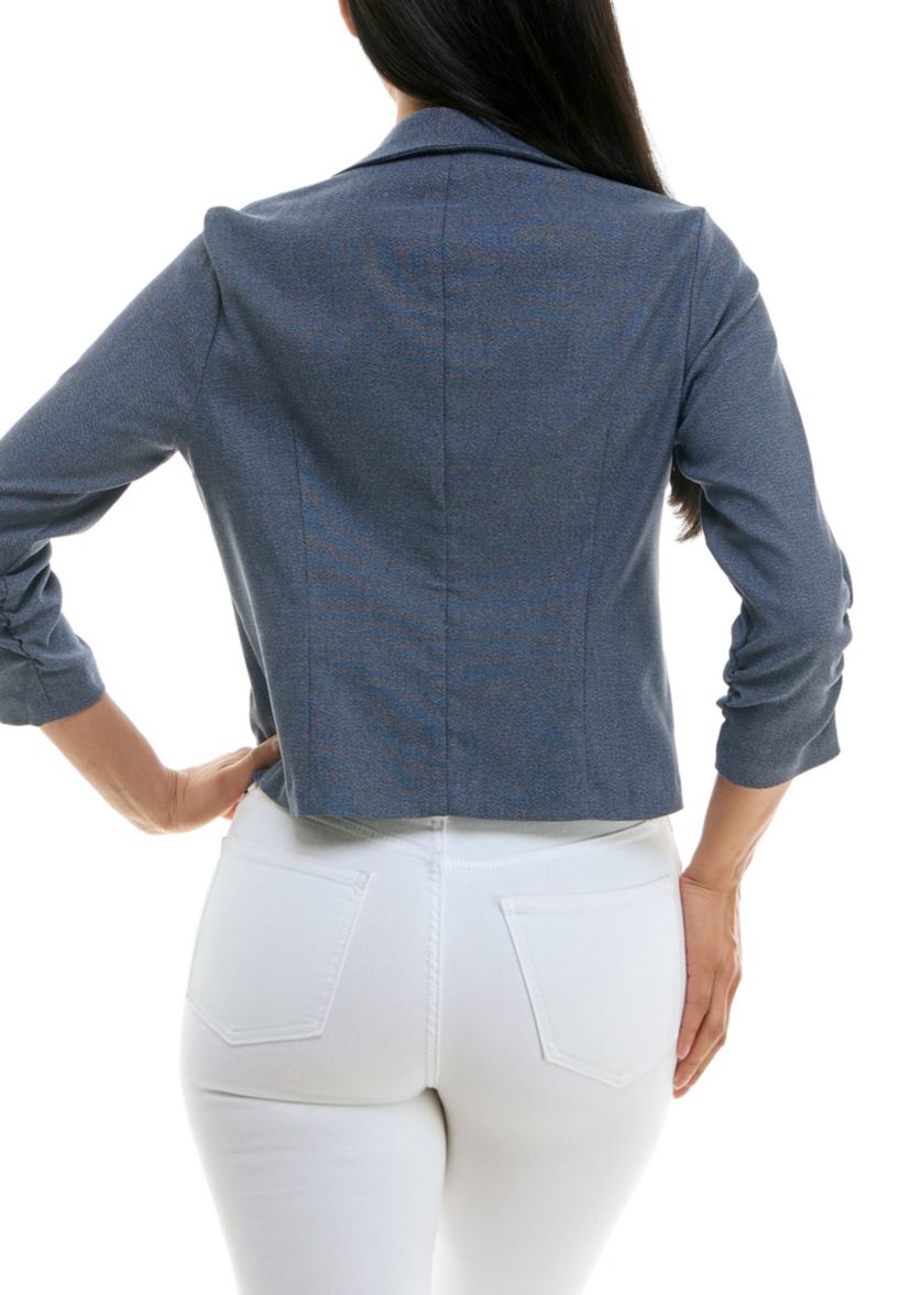 Crop button blazer