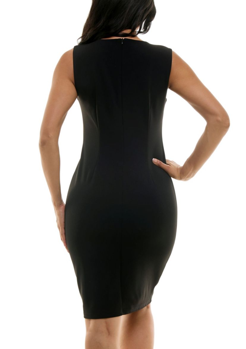 Envelope Neckline Sheath Dress