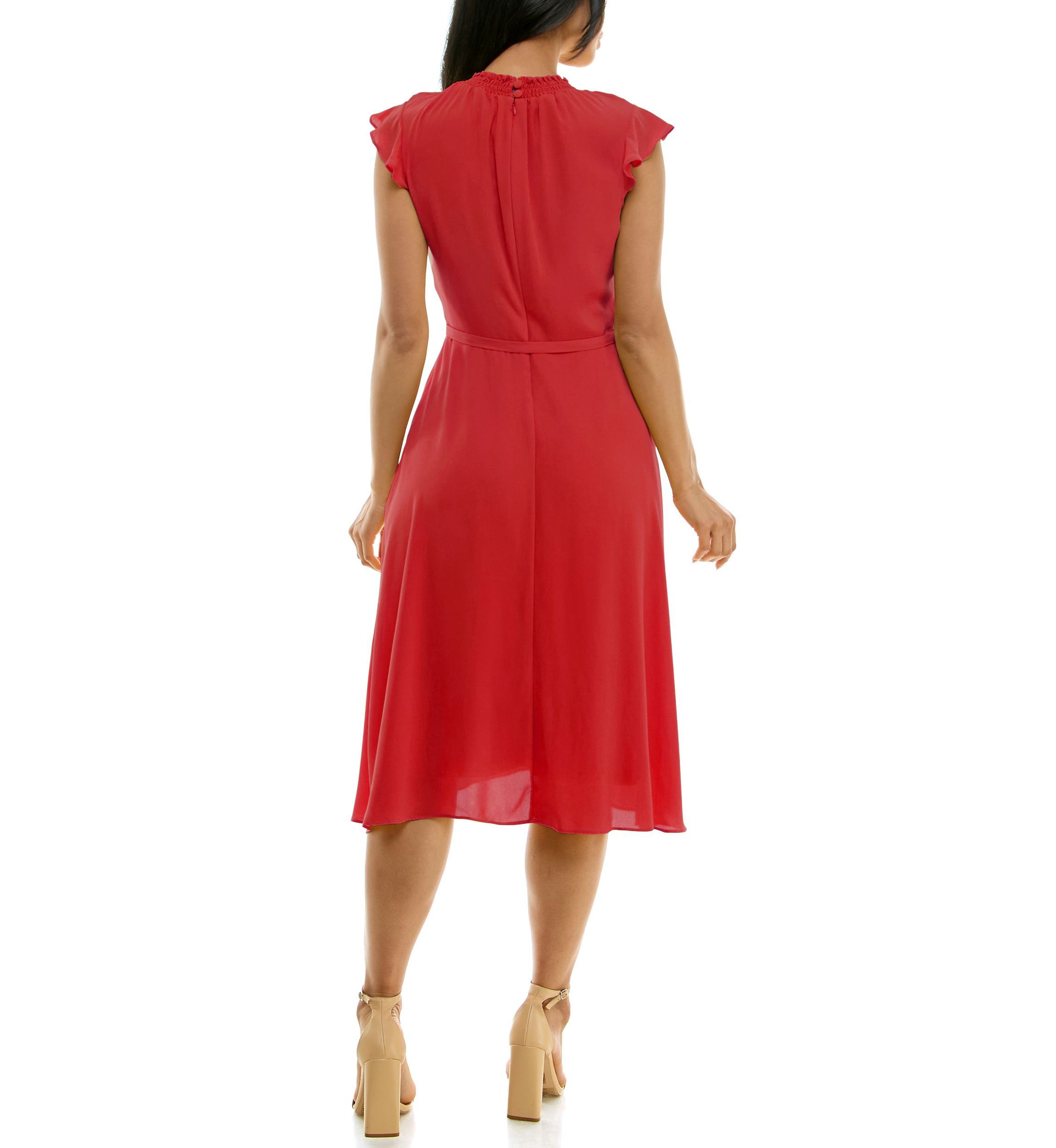 Smocked Print Dress