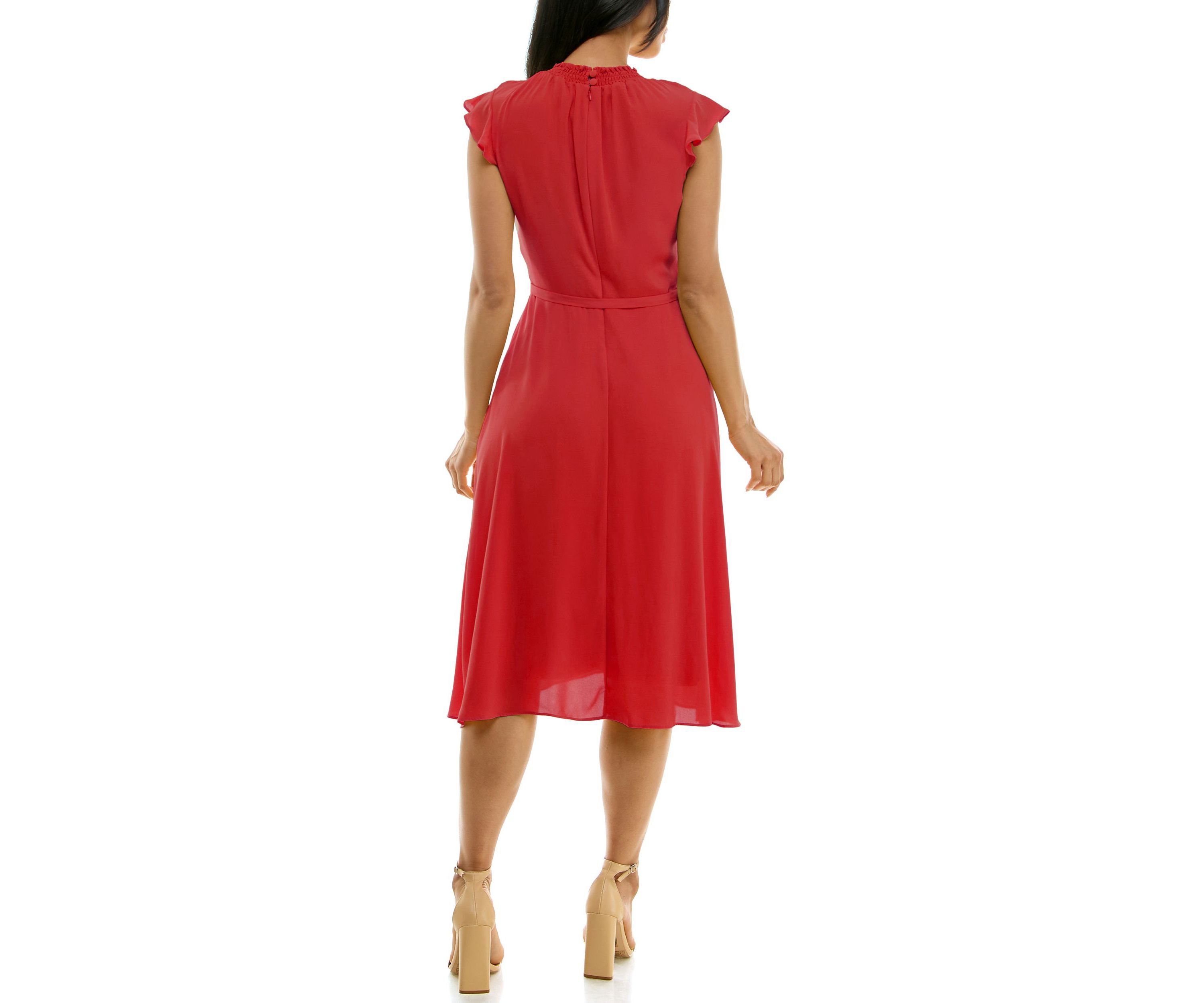 Smocked Print Dress