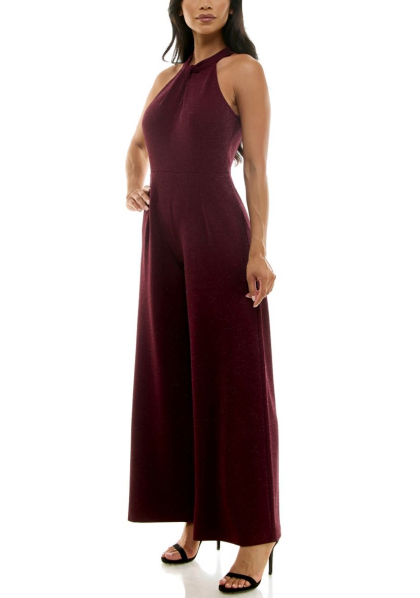 Glitter Twist Neck Jumpsuit