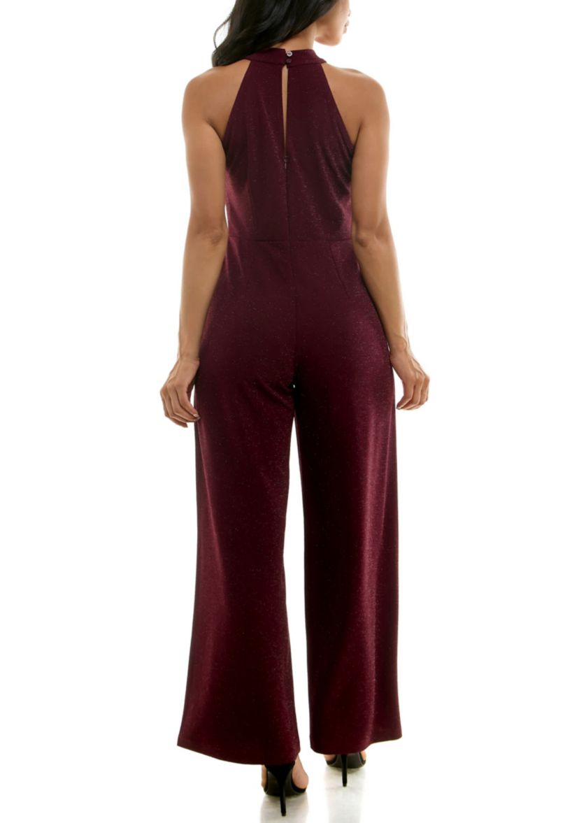 Glitter Twist Neck Jumpsuit