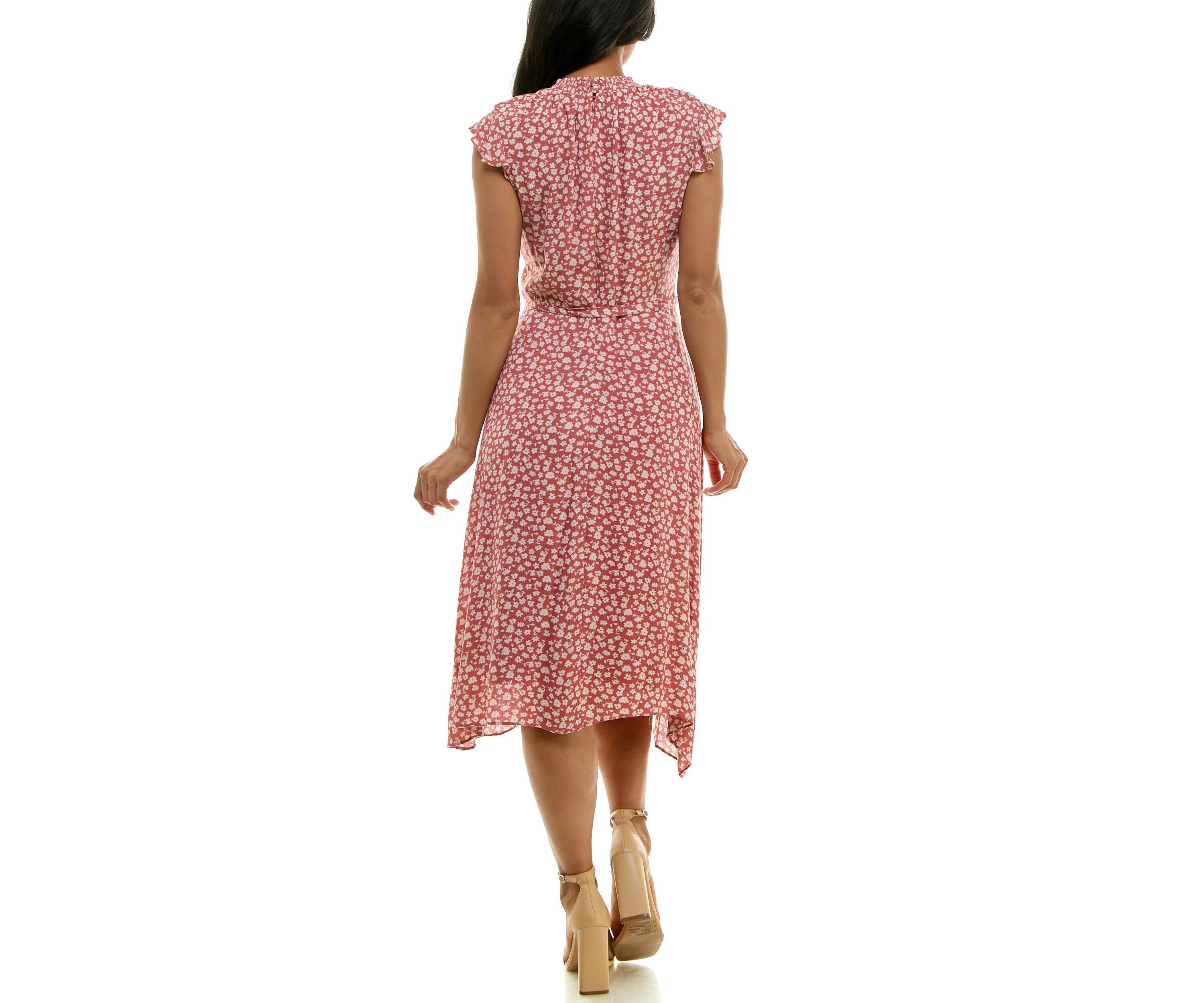 Smocked Print Dress