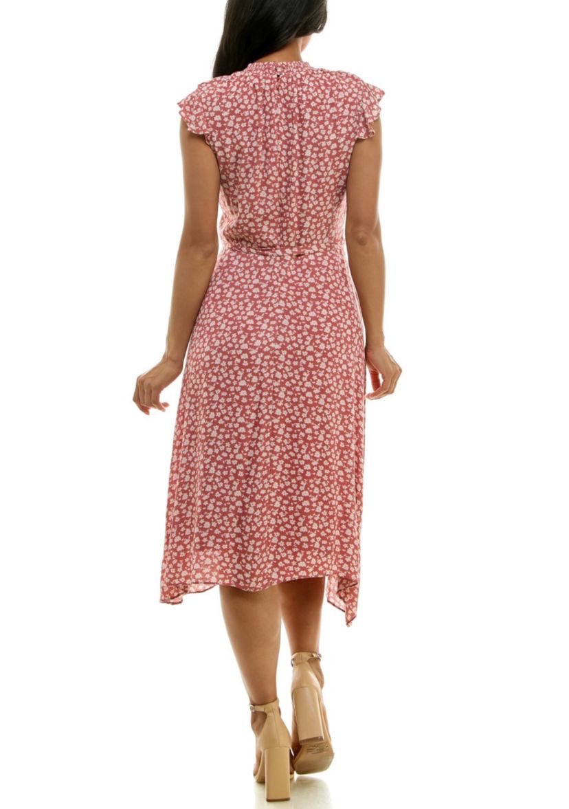 Smocked Print Dress