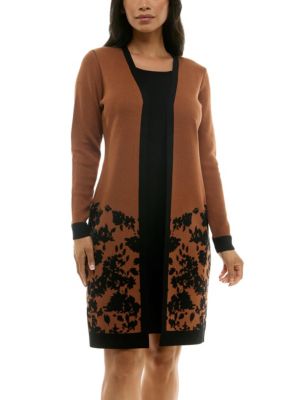 Nina Leonard Women's Twofer Dress
