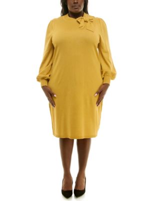 Nina Leonard Women's Rib Knit Column Dress