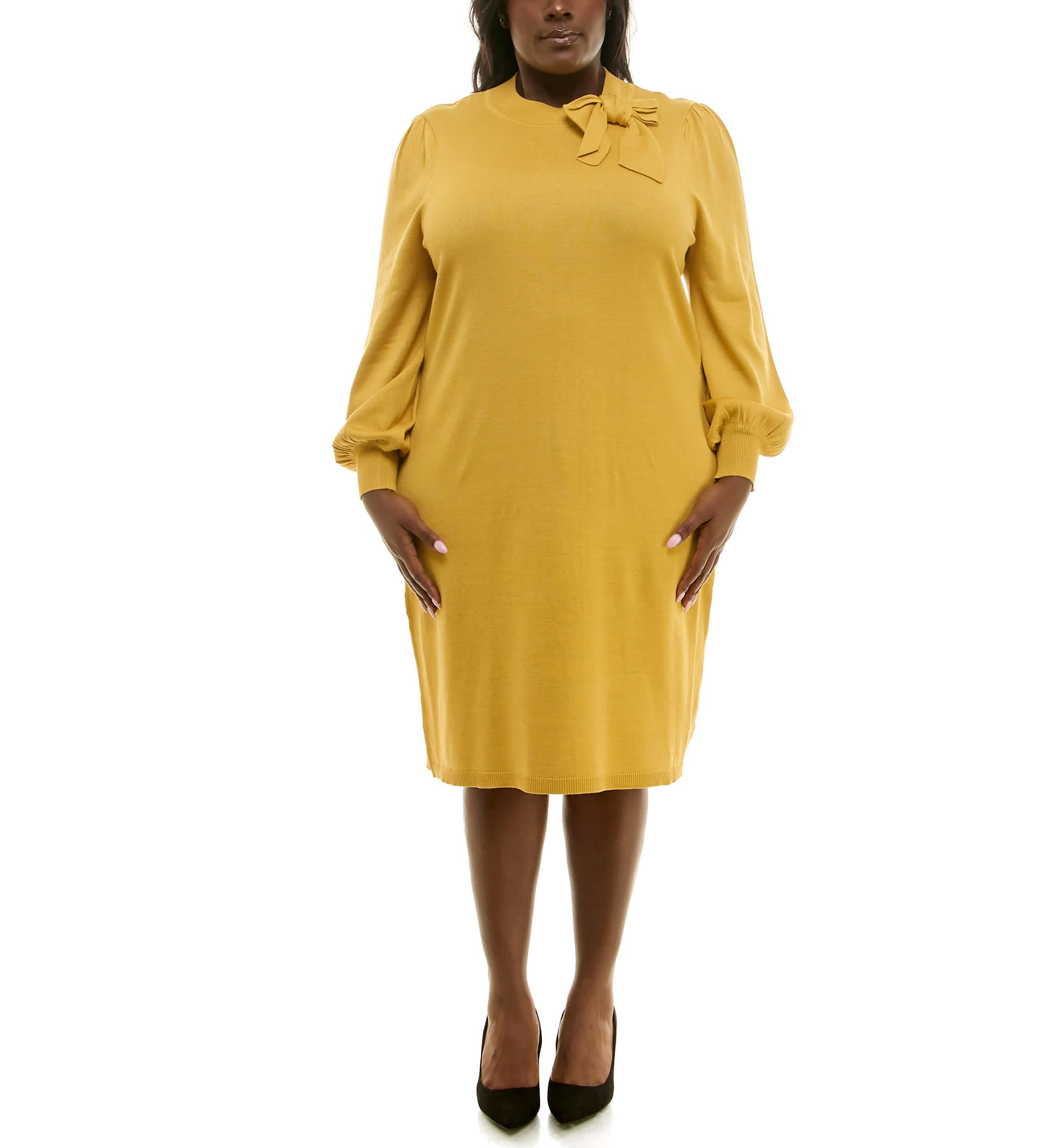 Rib Knit Column Dress