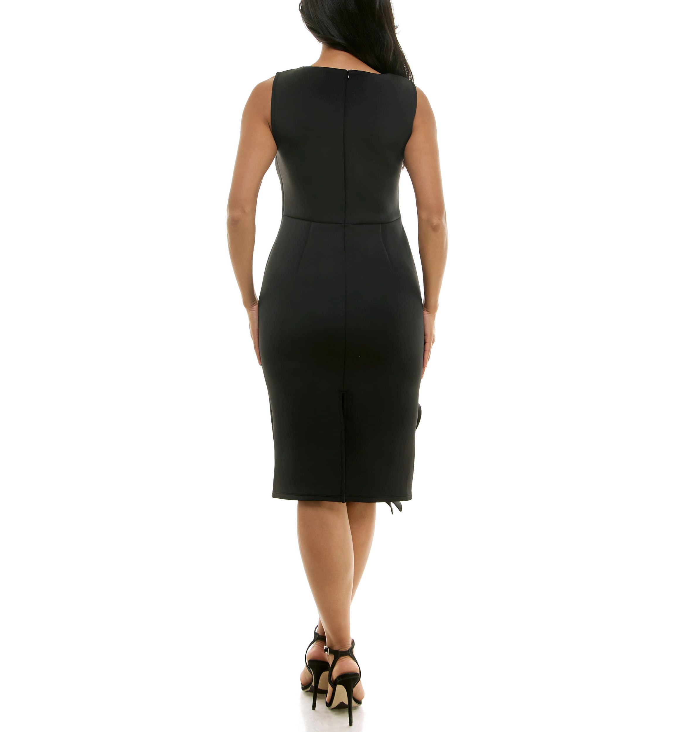 Ruffle Flower Sheath Dress