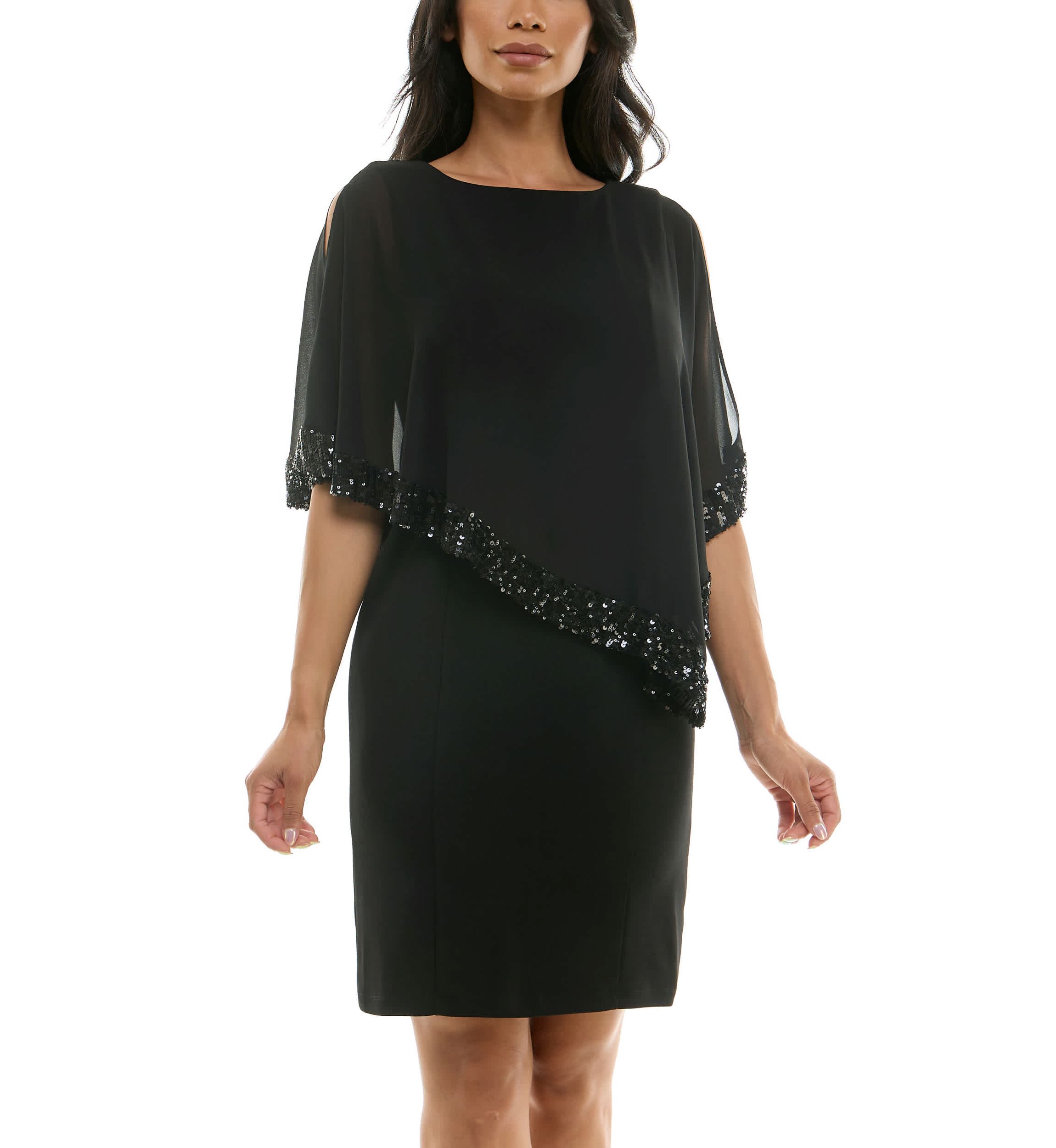 Popover Sparkle Chiffon Dress