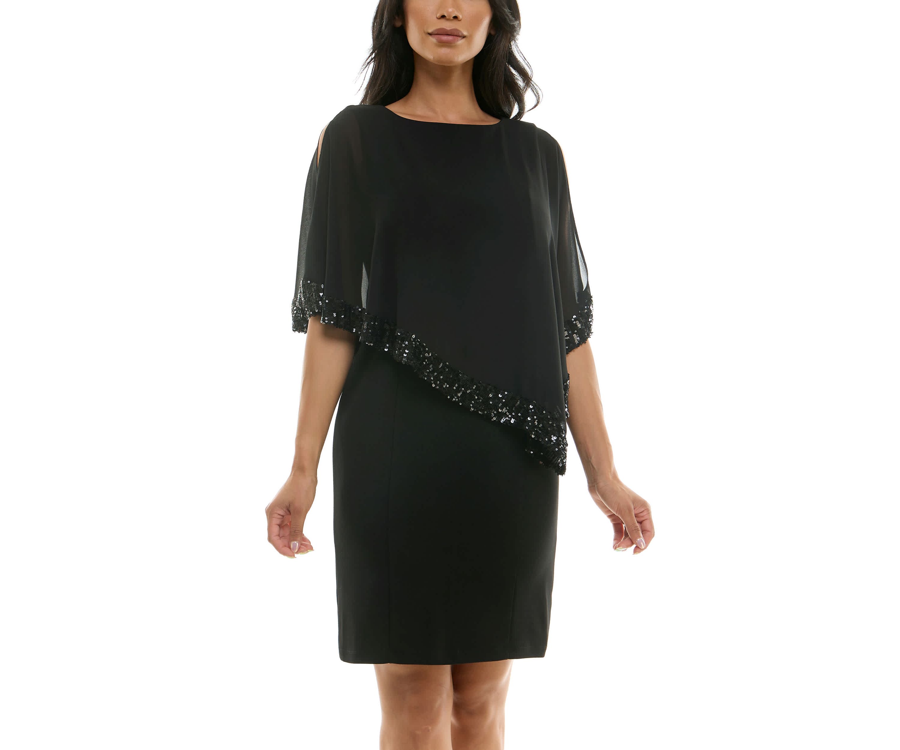 Popover Sparkle Chiffon Dress