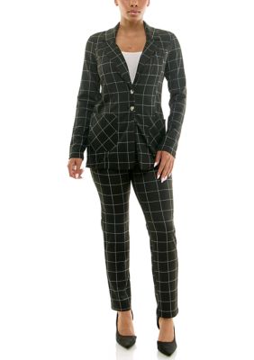 Nina Leonard Women's Two-Piece Blazer and Pant Set