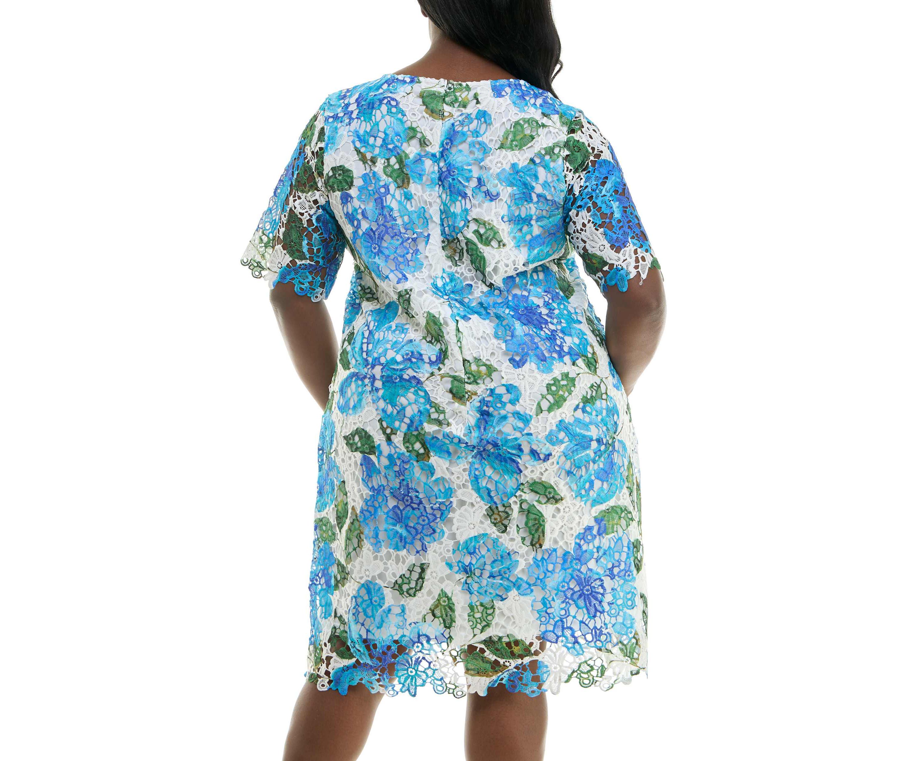 Floral Print Lace Dress