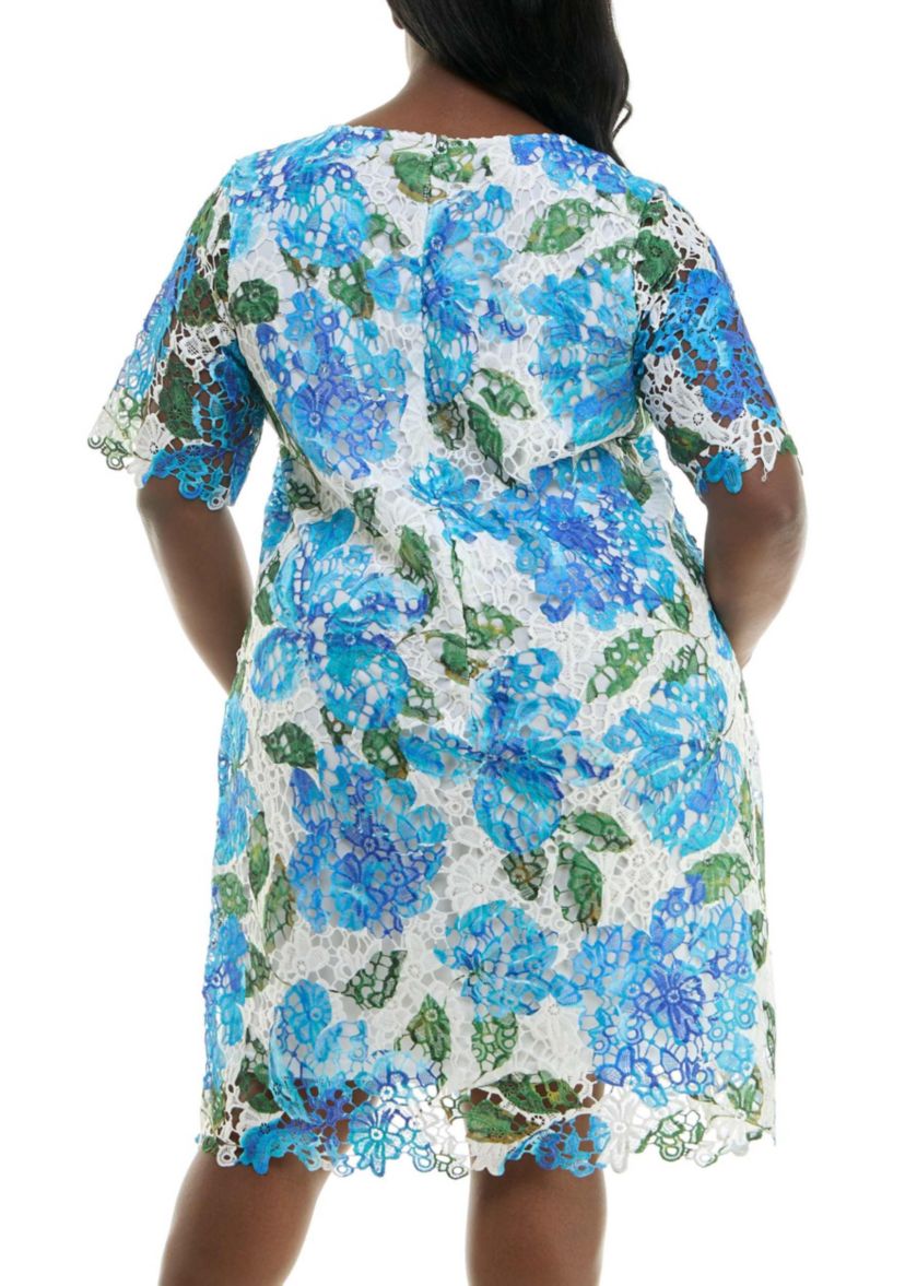 Floral Print Lace Dress