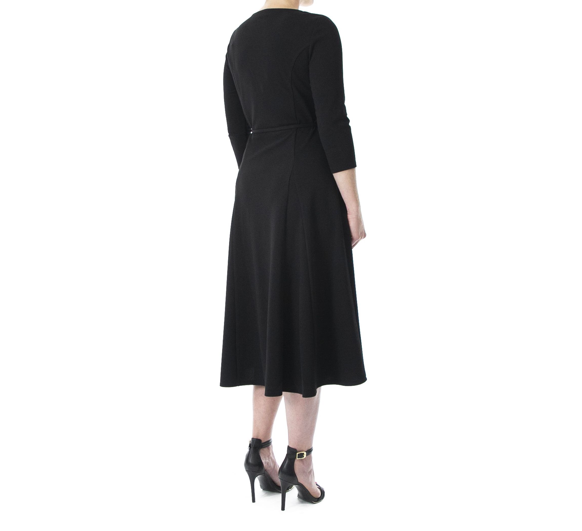 3/4 Sleeve  Dresss With Hardware