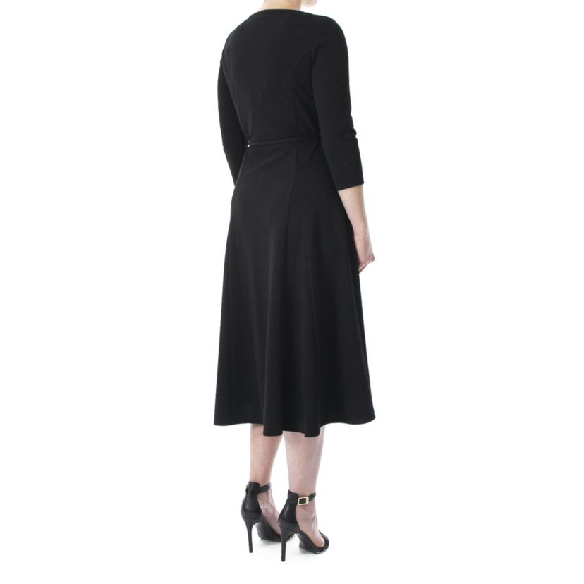 3/4 Sleeve  Dresss With Hardware