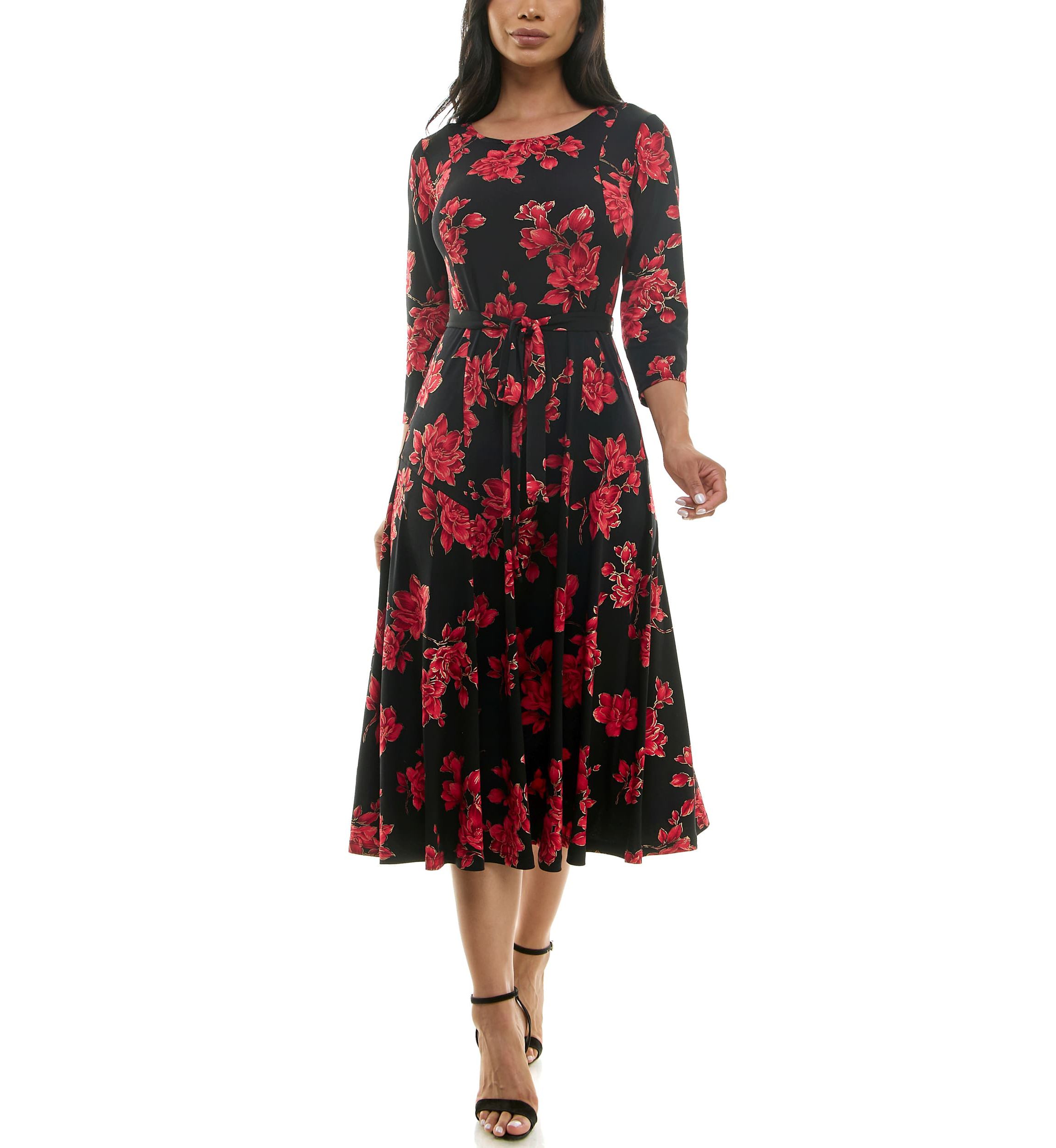 Foil Midi Sylvia With Belt