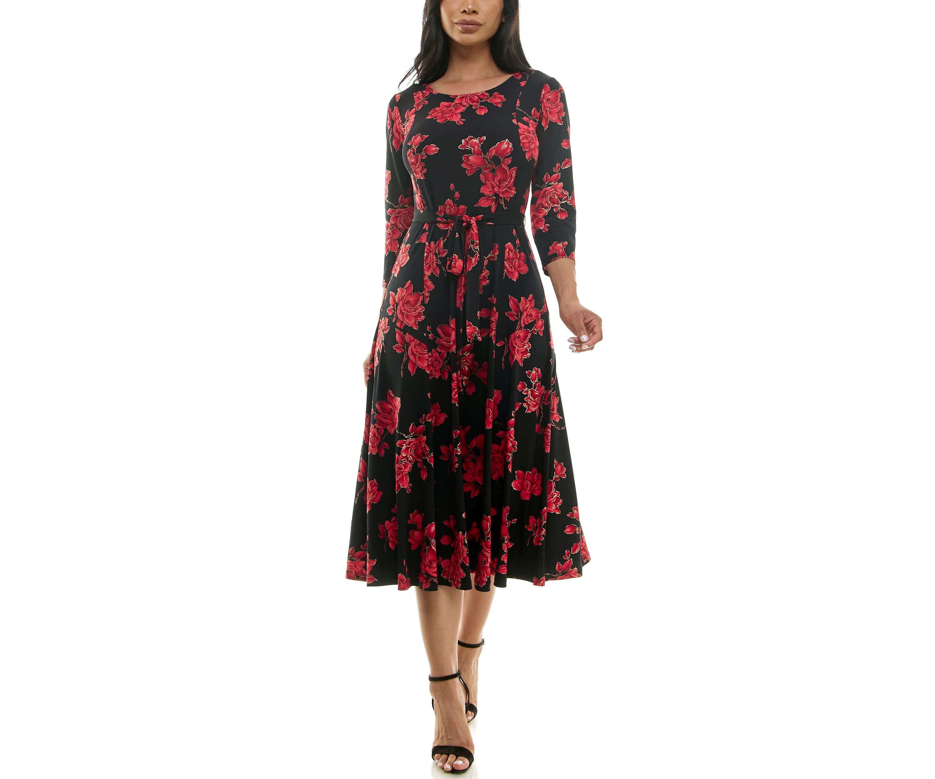 Foil Midi Sylvia With Belt