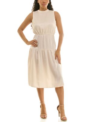 Nina Leonard Women's Sleeveless Dress With Back Bow