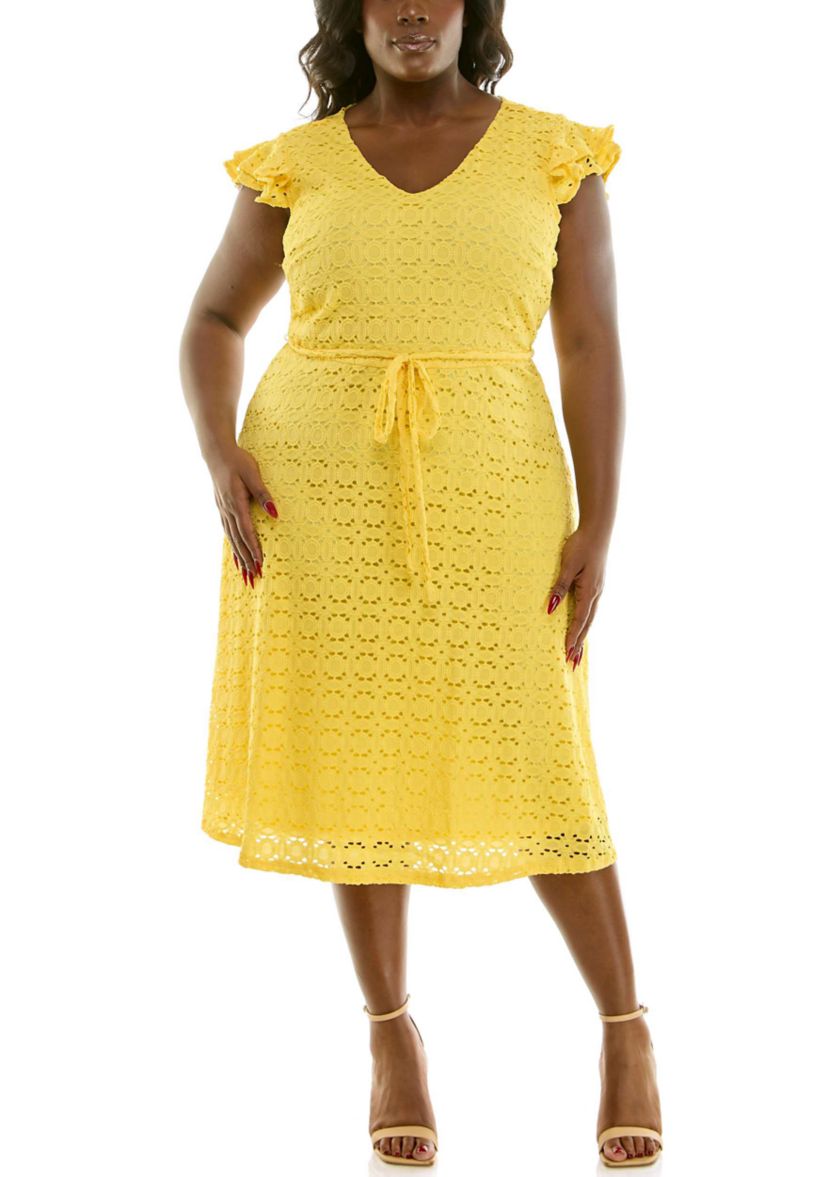 vintage fit and flare dresses Cause a Little Trouble Fit & Flare Dress Strawberry Mischief / 2X main image 0