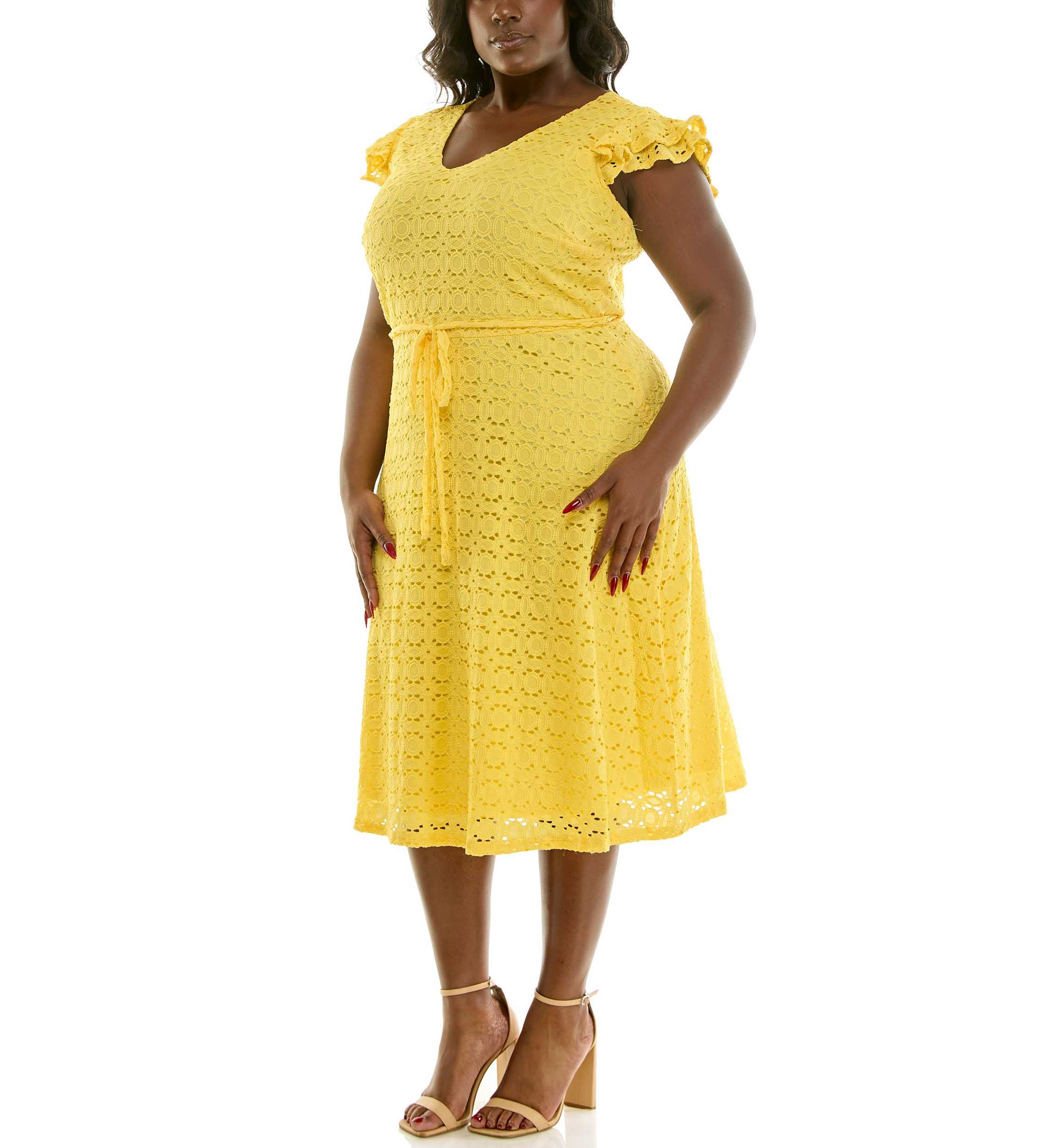 Women's Yellow Plus Size Dresses | Belk