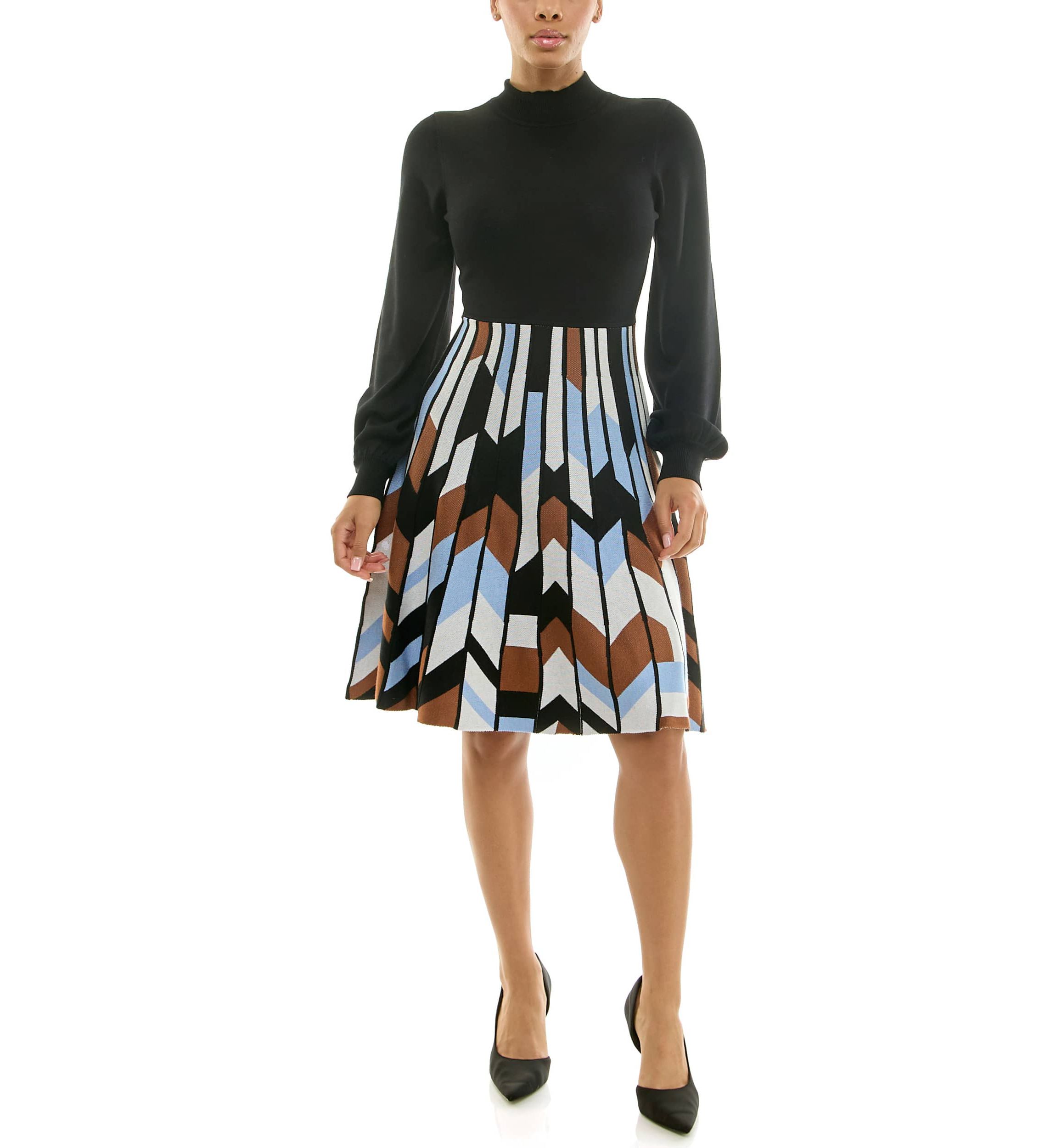 A line Jaquard Dress