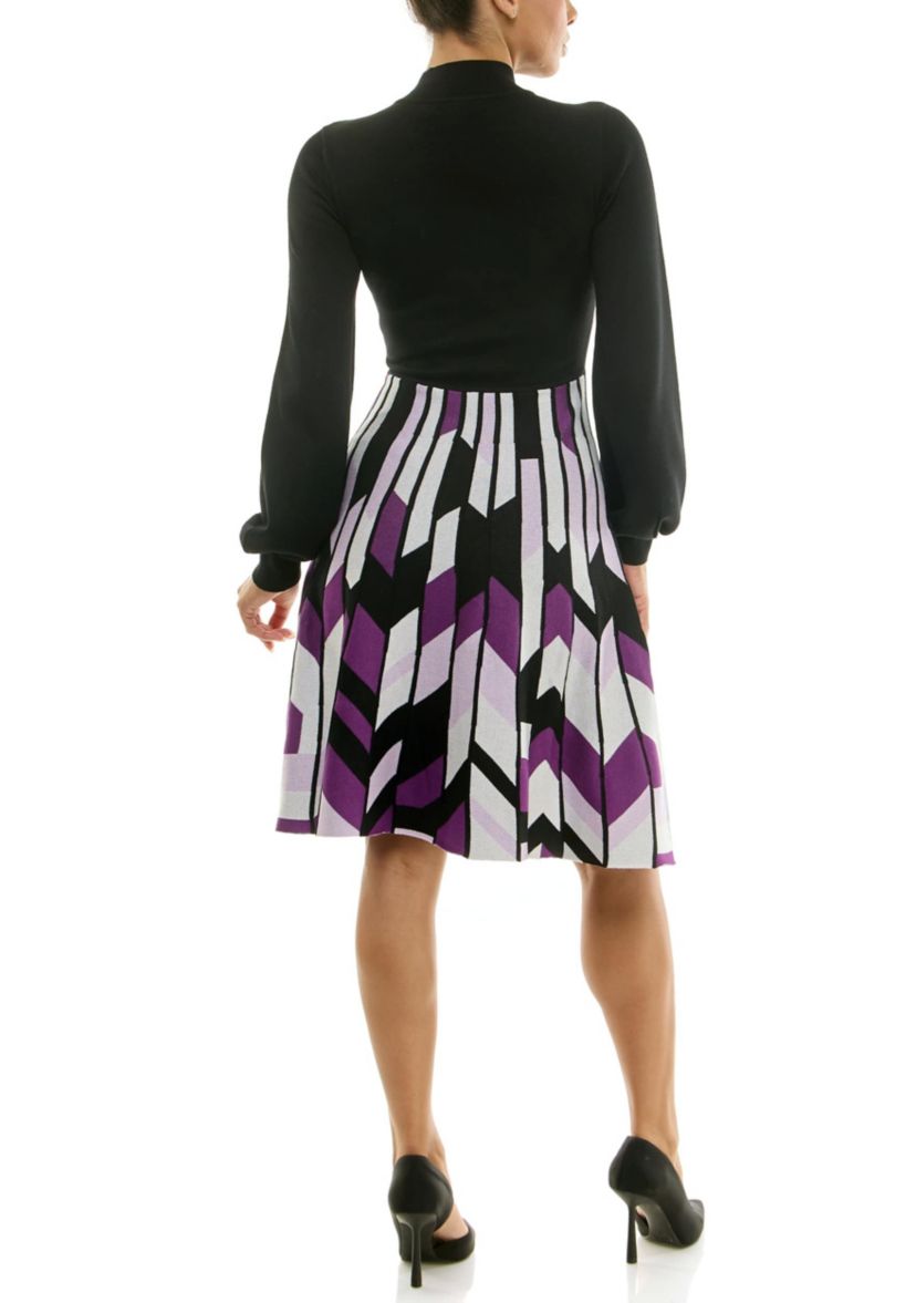 A line Jaquard Dress