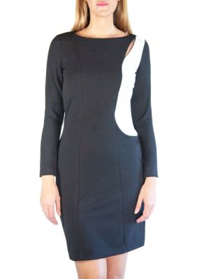 Nina Leonard Women's Colorblock Sheath
