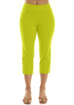 Nina Leonard Women's Crystal studded crop pant