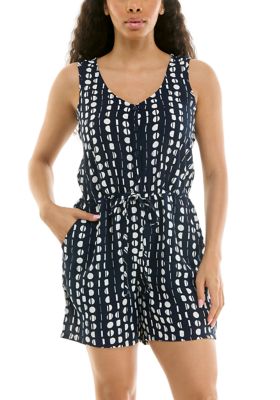 Nina Leonard Women's Button Front Romper