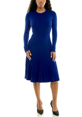 Nina Leonard Women's Crew Neck Sweater Dress