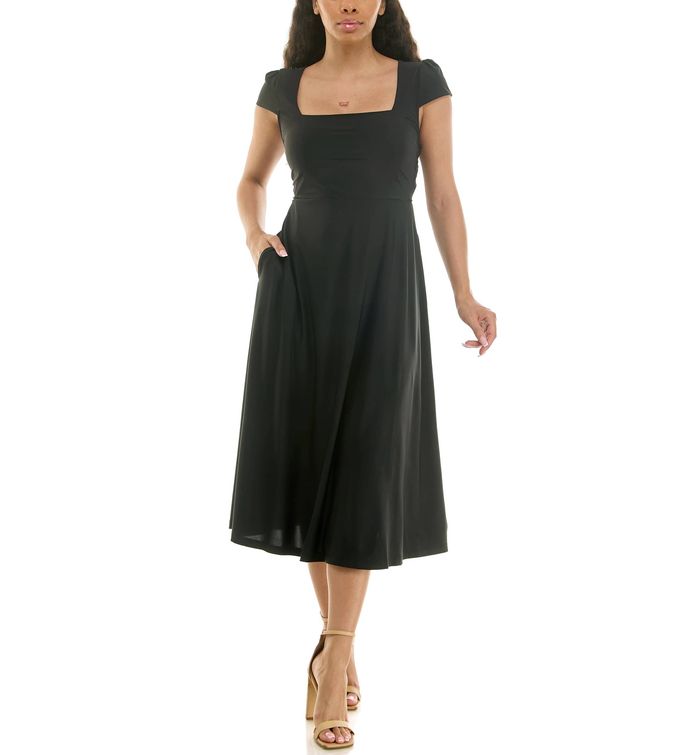 belk black lace dress Black Lace Bell Sleeve A-Line Mini Dress & Reviews - Black - Dresses main image 0