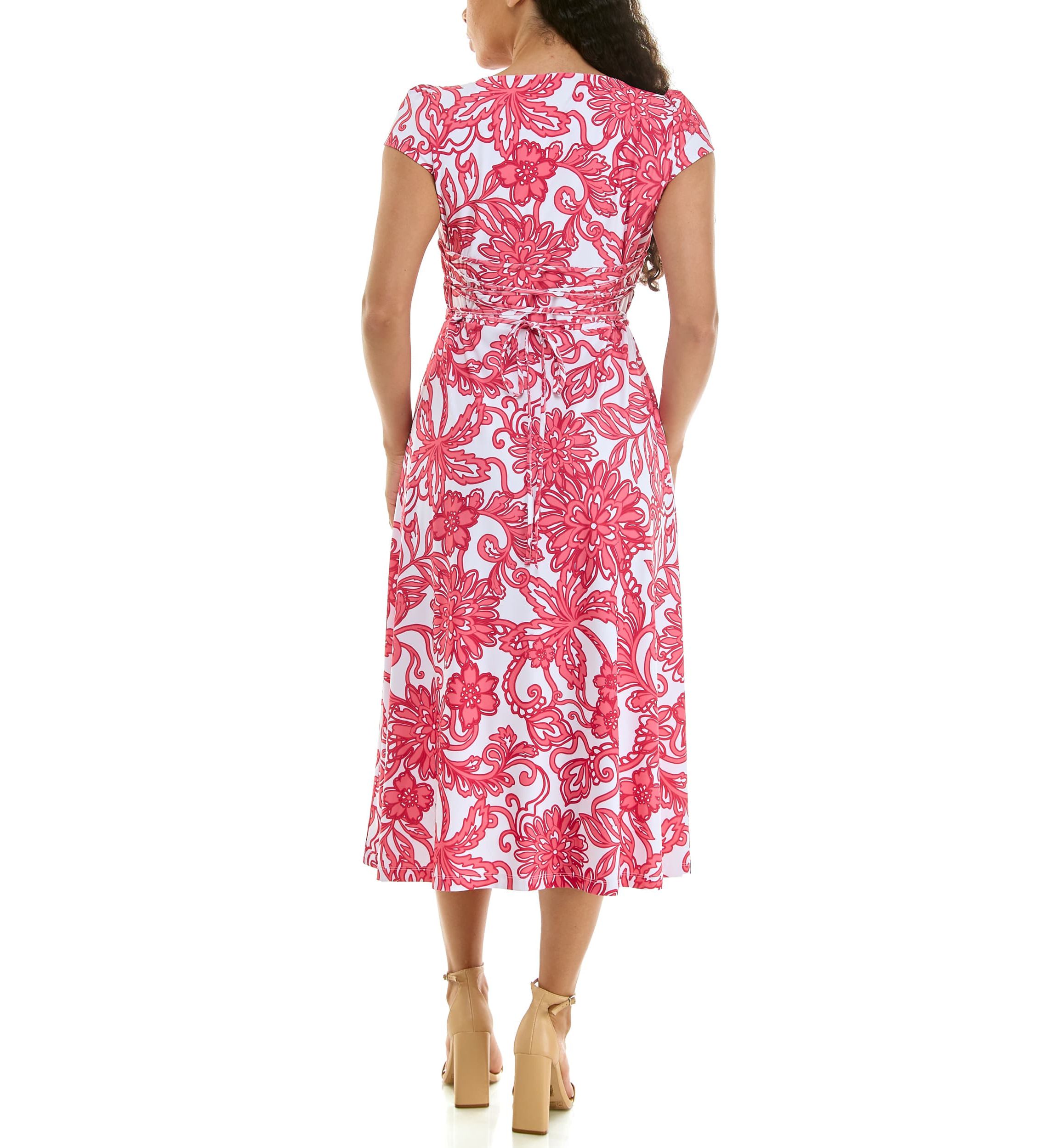 strapless open back dress Divine Maxi Dress In White With Pink Multi Floral Print  St Frock