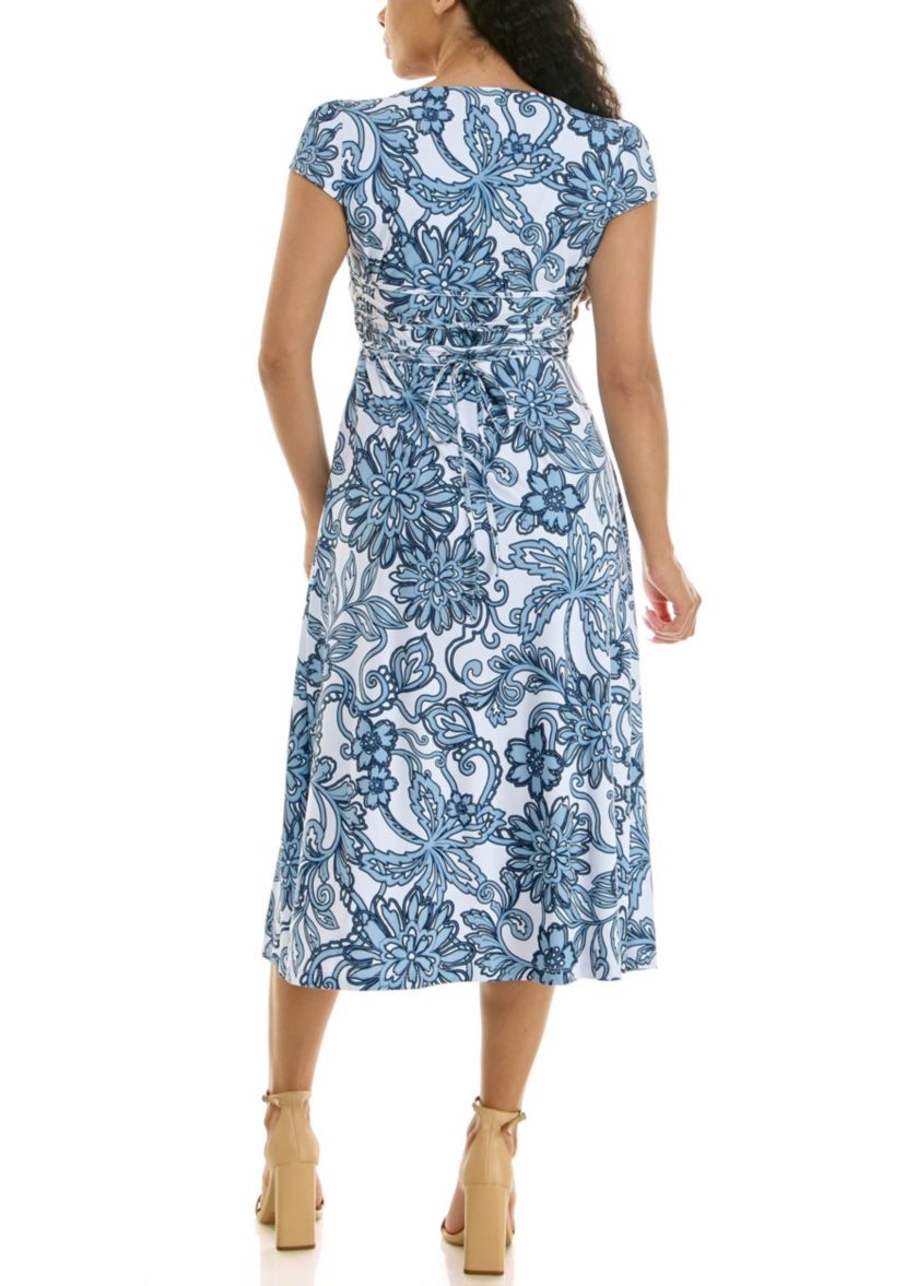 chinese dress ladies Nina Leonard Crew Neck 3/4 Sleeve Bodycon Zipper Back Floral Lace Dress  Teal/S, Small at Amazon Women's Clothing store main image 0