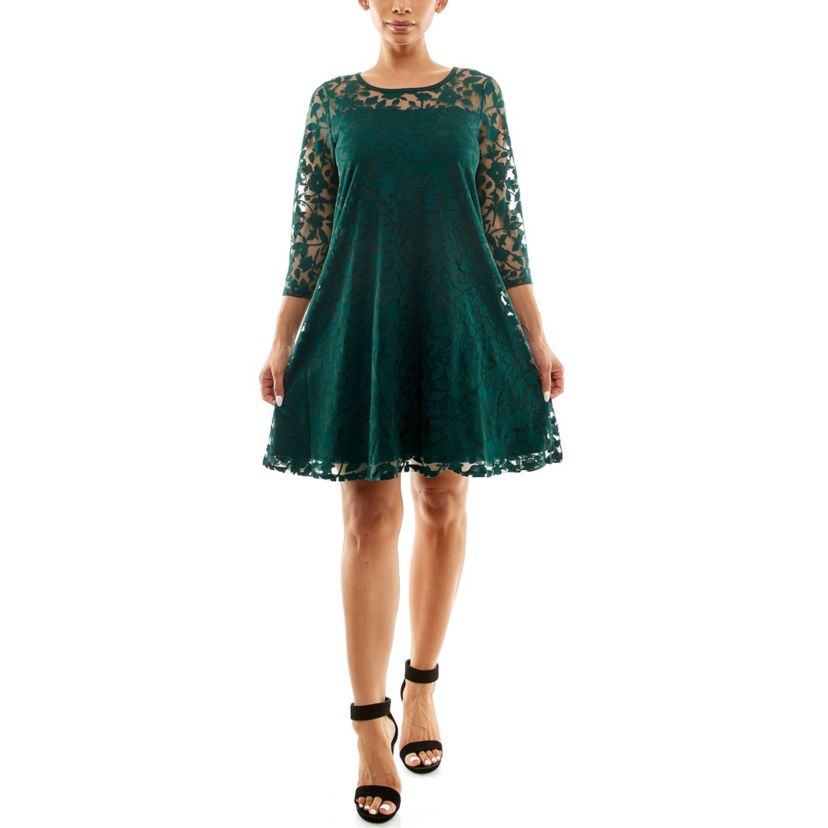 Illusion Trapeze Dress