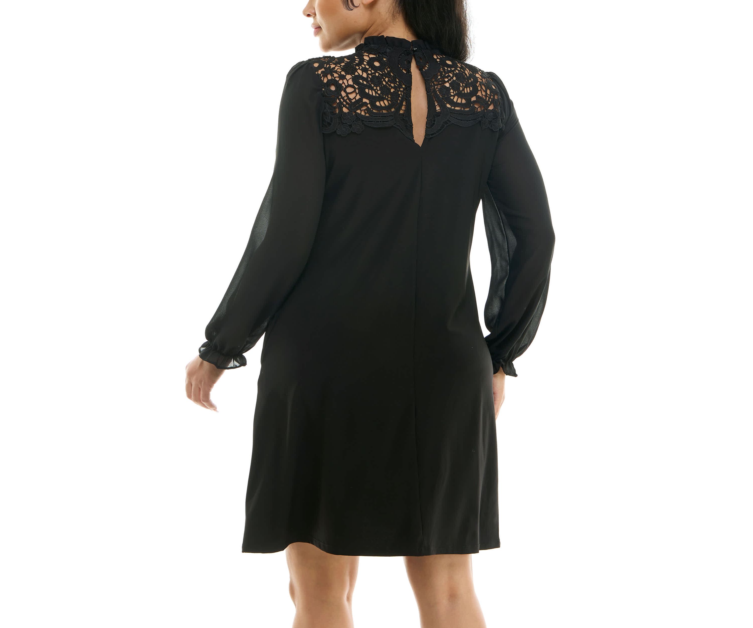 Lace Yoke Shift Dress