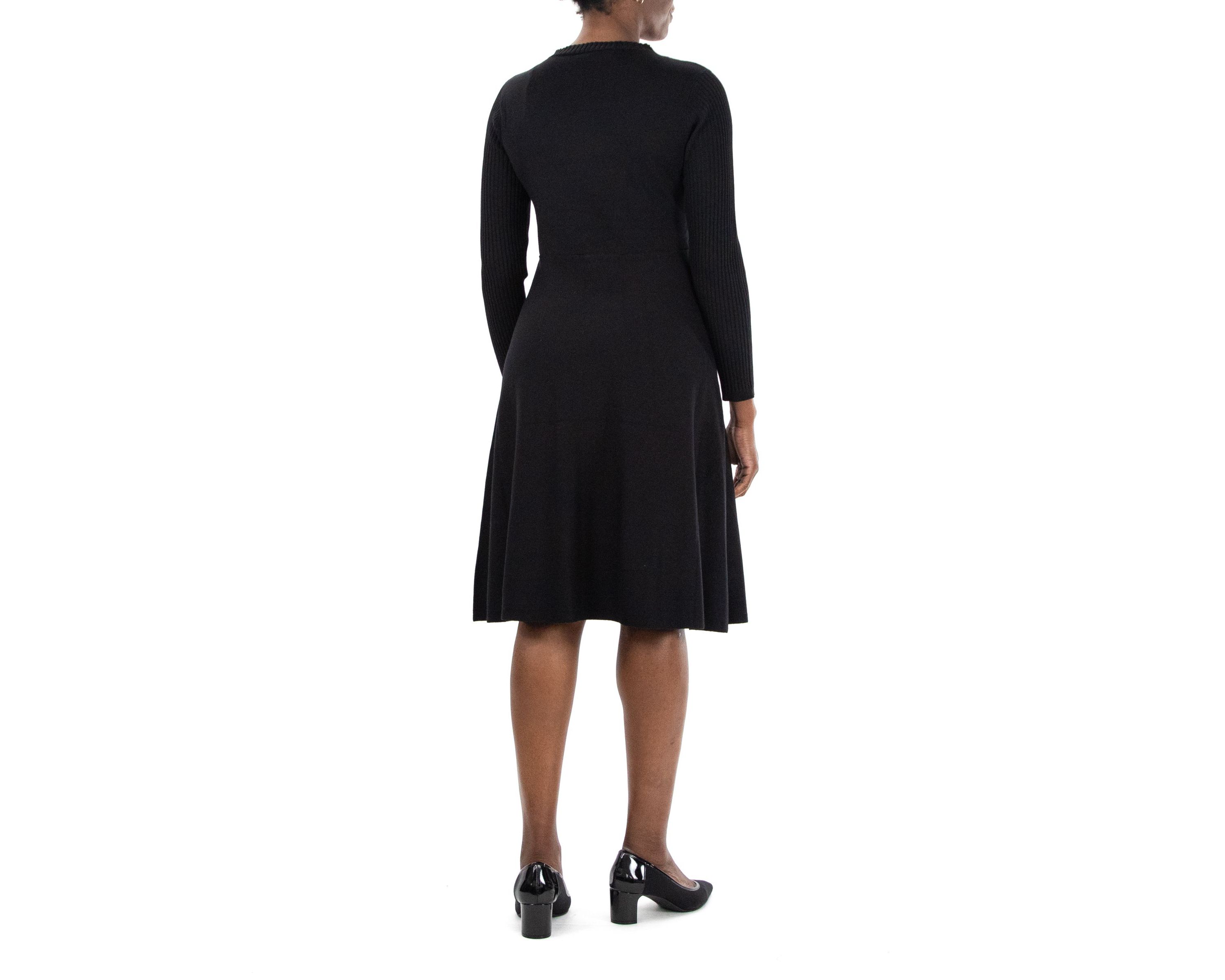 Mock Neck Long Sleeve Sheer Sweater Dress