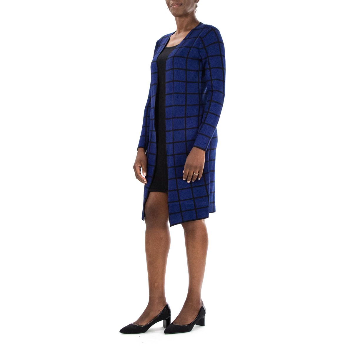 Long Sleeve Jewel Neck Twofer Sweater Dress