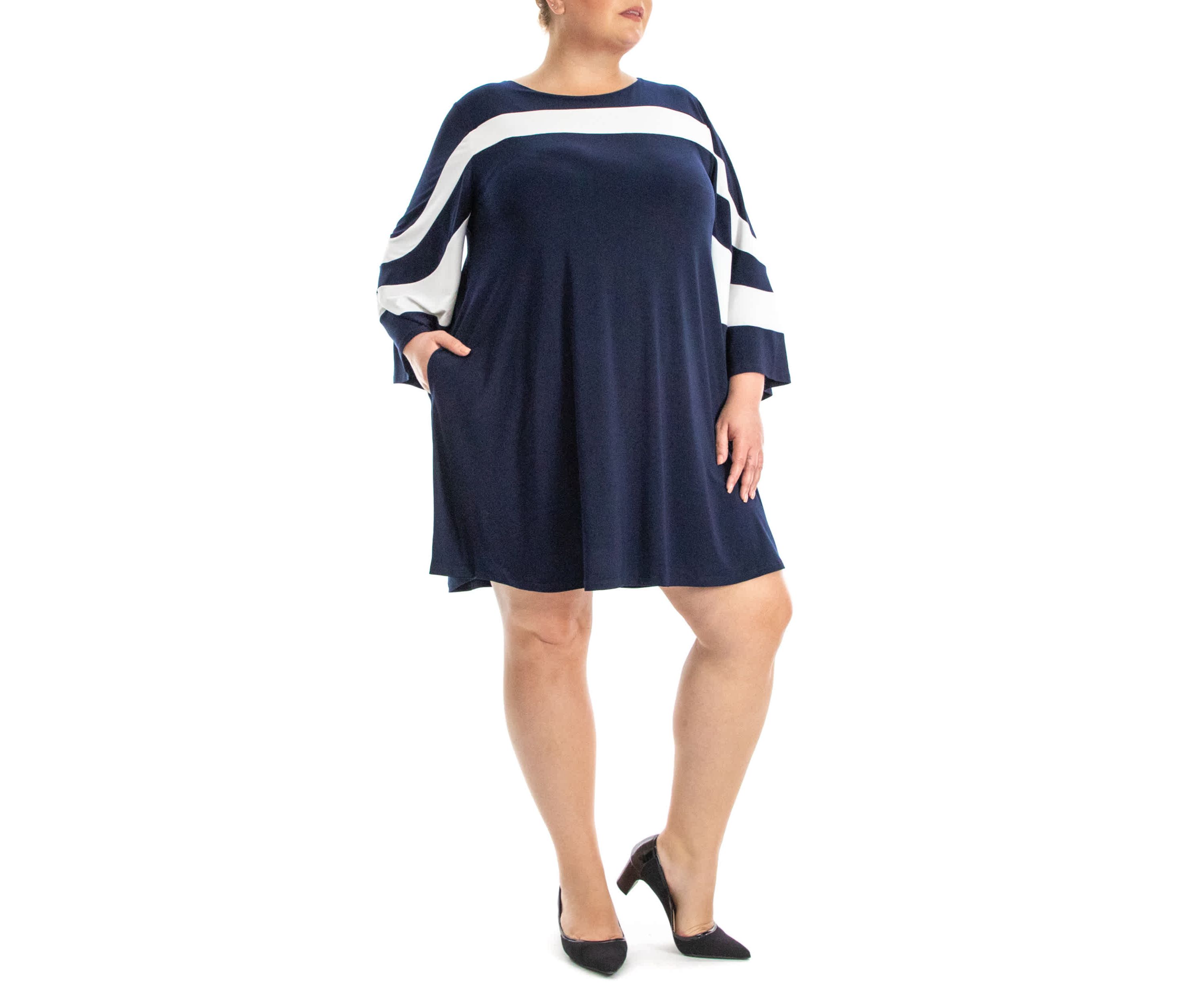 Wave colorblock dress