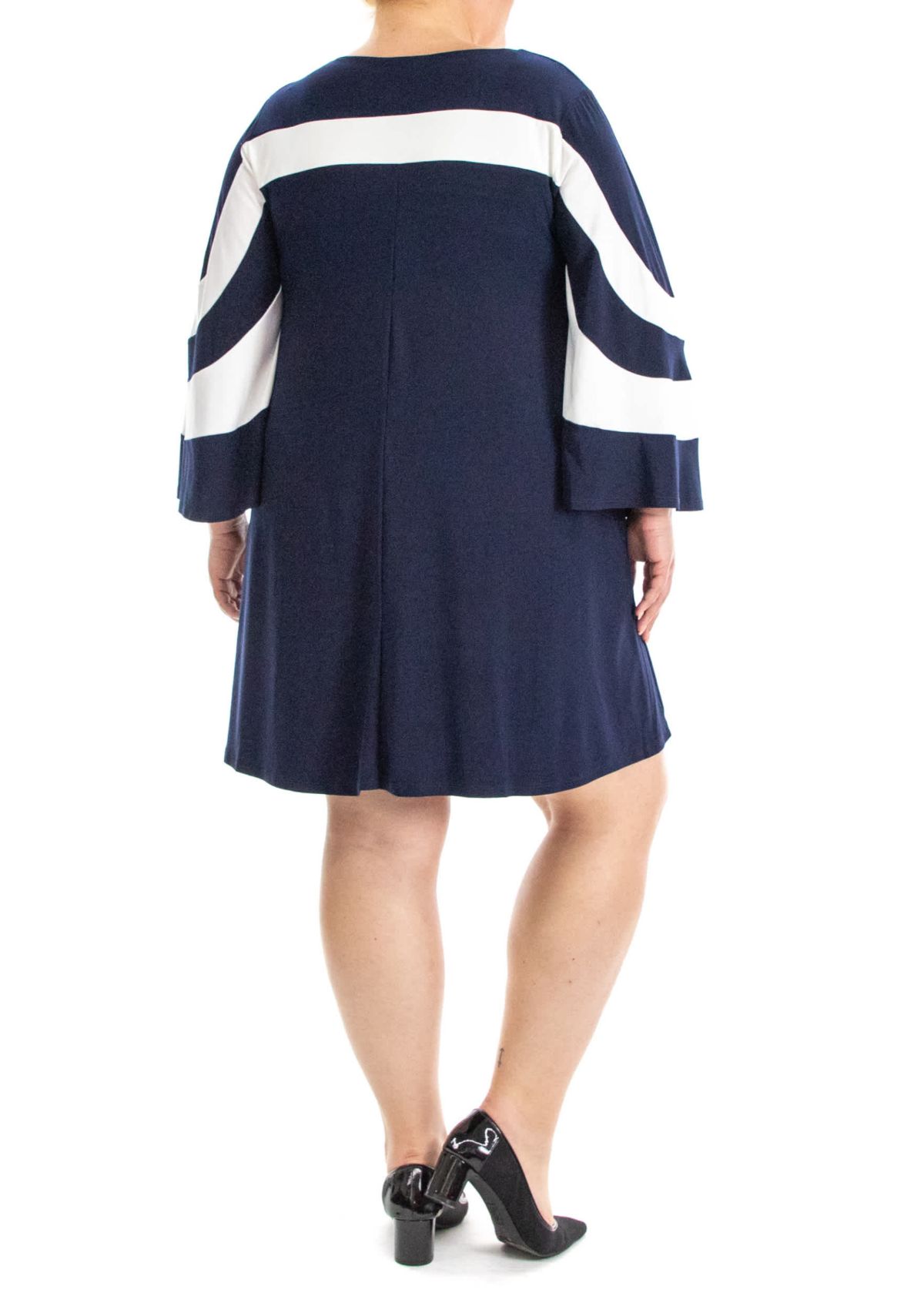 Wave colorblock dress